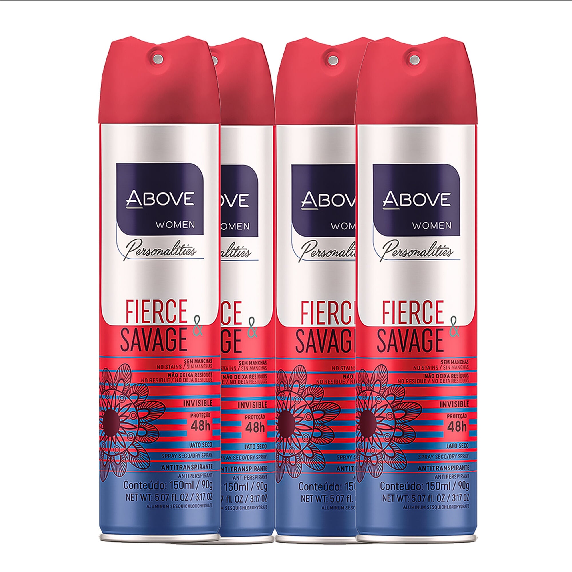 48 Hours Personalities Antiperspirant Deodorant - Fierce and Savage by Above for Women - 3.17 oz Deodorant Spray - Pack of 4, See Description, alternate image number 4