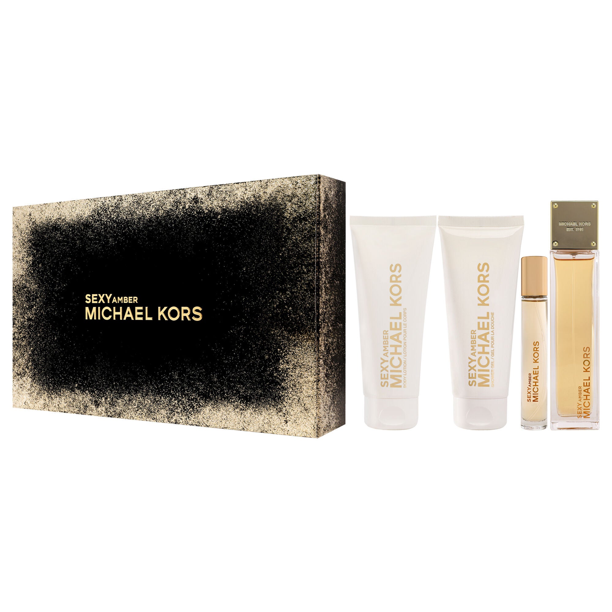 Sexy Amber by Michael Kors for Women - 4 Pc Gift Set 3.4oz EDP Spray, 0.33oz EDP Spray 3.4oz Body Lotion, 3.4oz Shower Gel, See Description, alternate image number 3