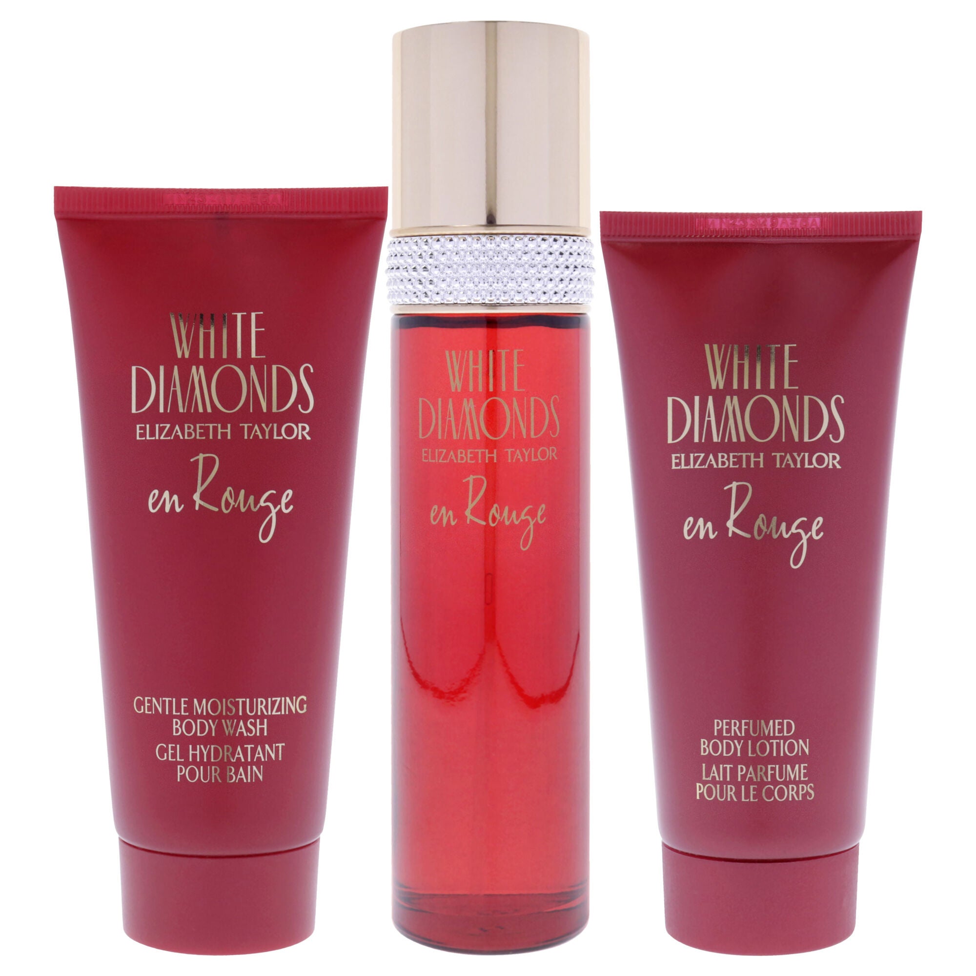 White Diamonds En Rouge by Elizabeth Taylor for Women - 3 Pc Gift Set 3.3oz EDT Spray, 3.3oz Body Lotion, 3.3oz Body Wash, See Description, alternate image number 4