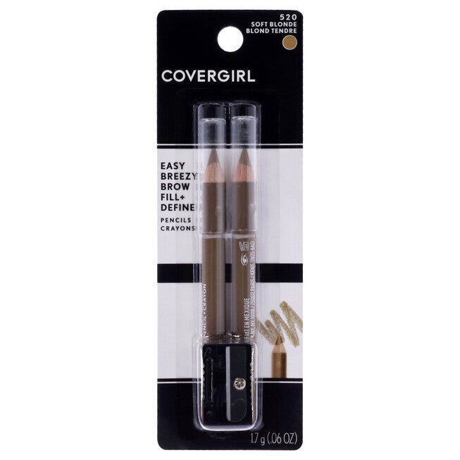 Easy Breezy Brow - 520 Soft Blonde by CoverGirl for Women - 0.06 oz Eyebrow Pencil, NA, hi-res image number null