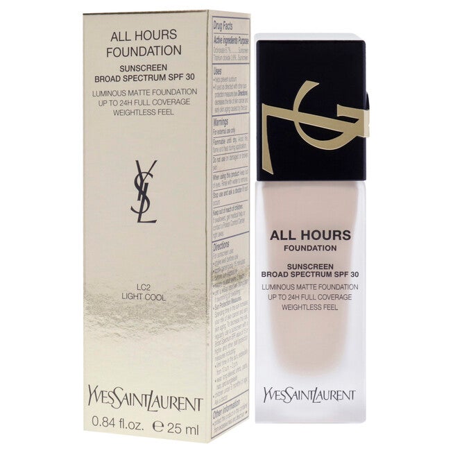 All Hours Foundation SPF 30 - LC2 Light Cool by Yves Saint Laurent for Women - 0.84 oz Foundation, NA, alternate image number null