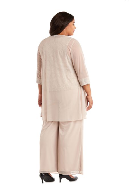 Three-Piece Pearl Detail Pant Set, , alternate image number null