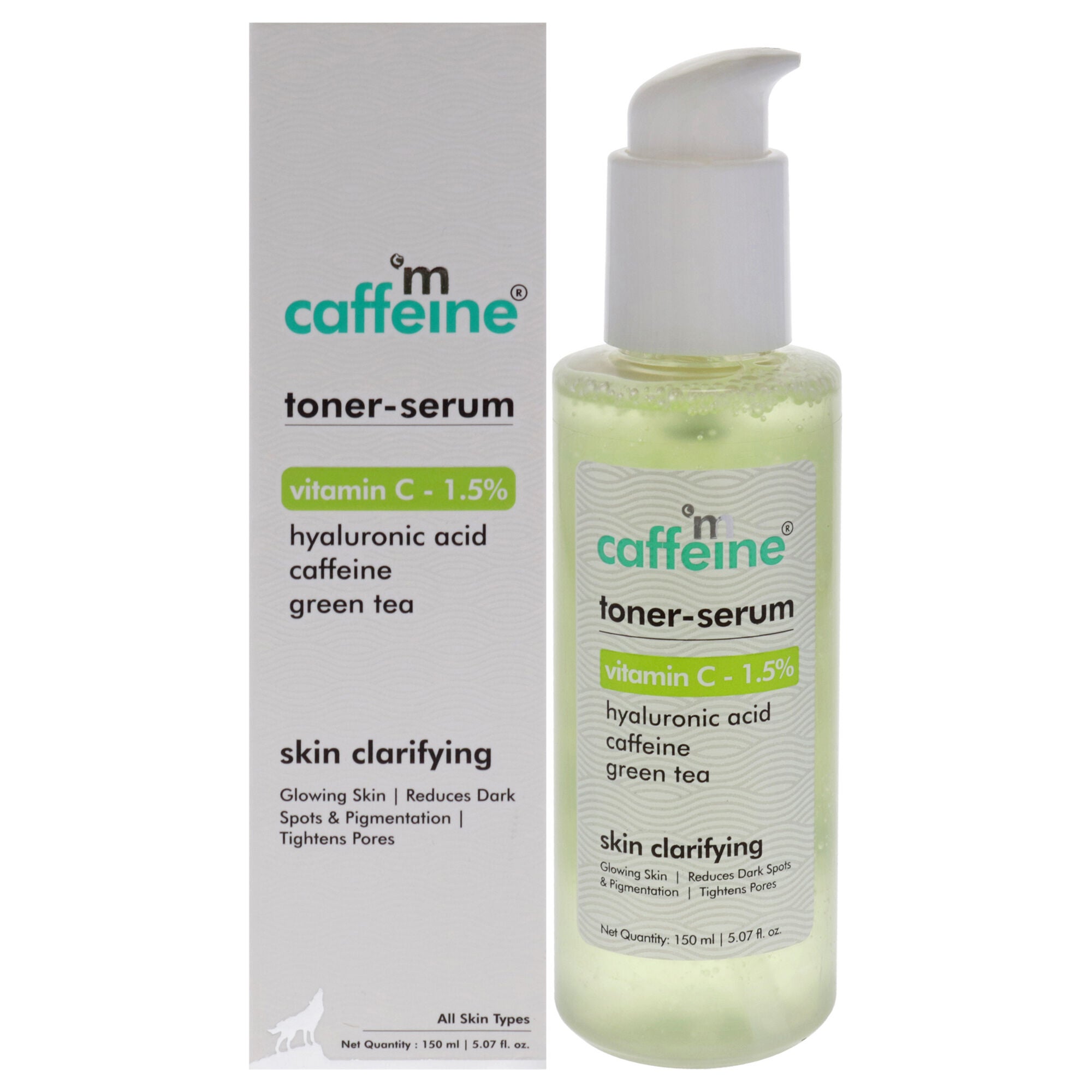 Toner Serum Vitamin C 1.5 Percent - Green Tea by mCaffeine for Unisex - 5.07 oz Toner, See Description, hi-res image number 0