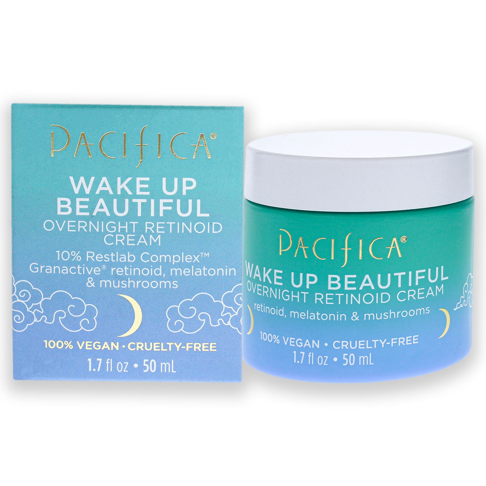 Wake Up Beautiful Overnight Retinoid Cream by Pacifica for Unisex - 1.7 oz Cream, See Description, hi-res image number 0