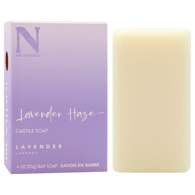 Castile Bar Soap - Lavender Haze by Dr. Natural for Unisex - 4 oz Soap, NA, alternate image number null