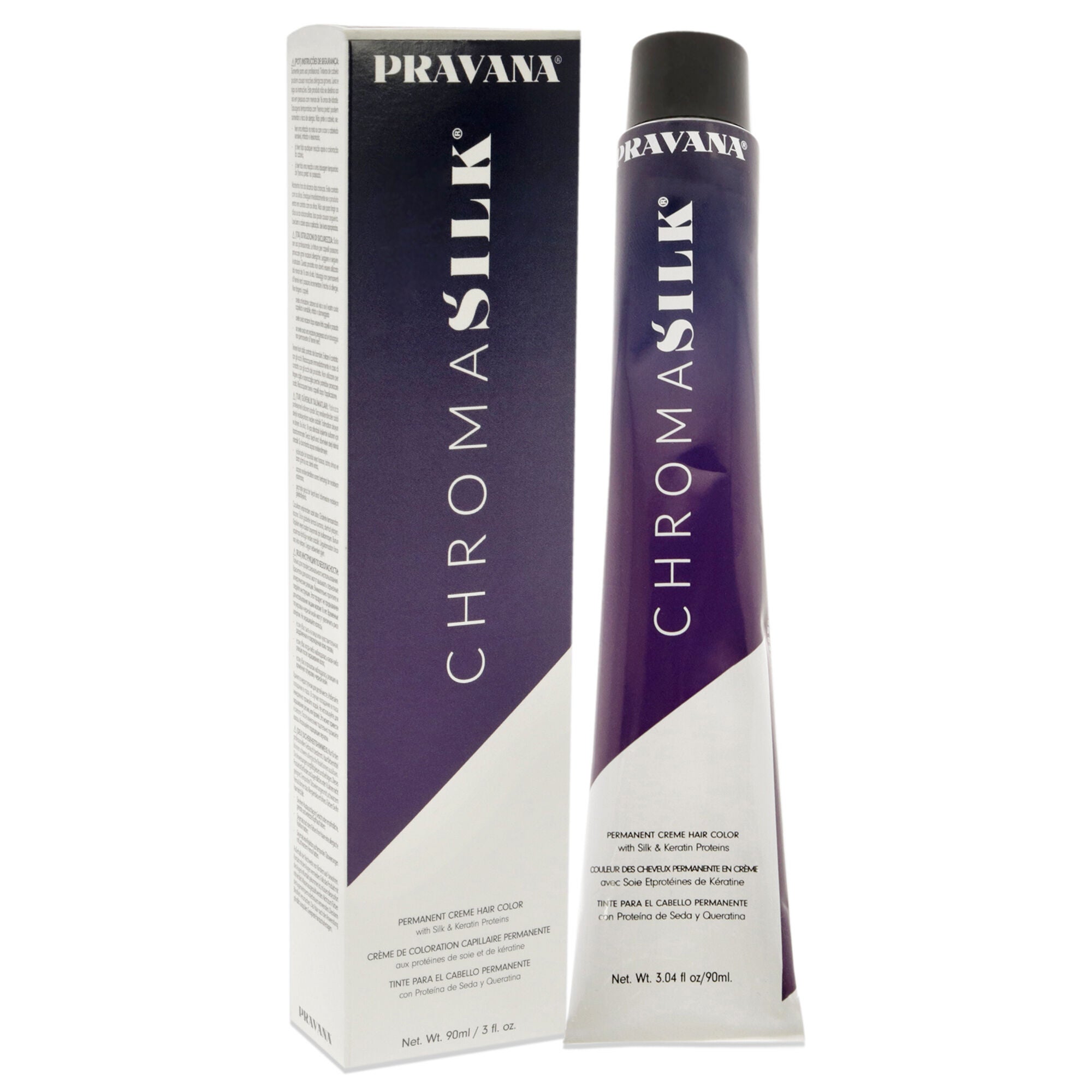 ChromaSilk Creme Hair Color - 6.37 Dark Golden Violet Blonde by Pravana for Unisex - 3 oz Hair Color, See Description, alternate image number 1