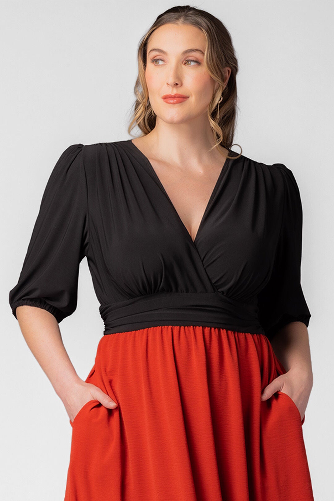 Danica Maxi Dress, Chili Pepper / Black, alternate image number 1