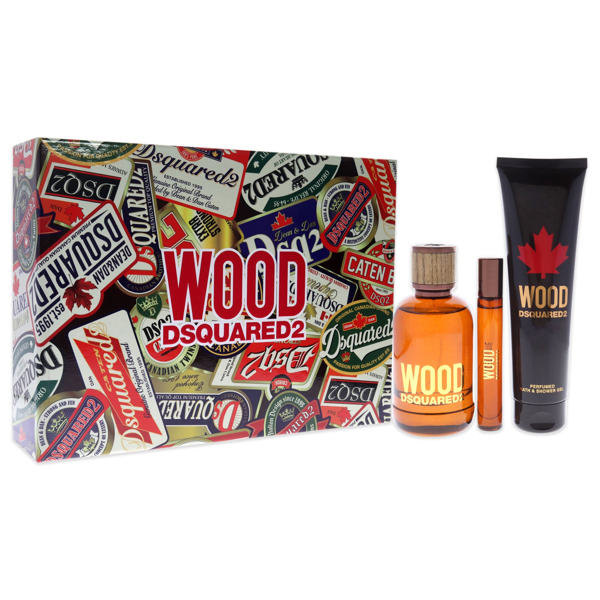 Wood by Dsquared2 for Men 3 Pc Gift Set 3.4oz EDT Spray, 0.3oz EDT Spray, 5.0oz Bath and Shower Gel, , alternate image number 6