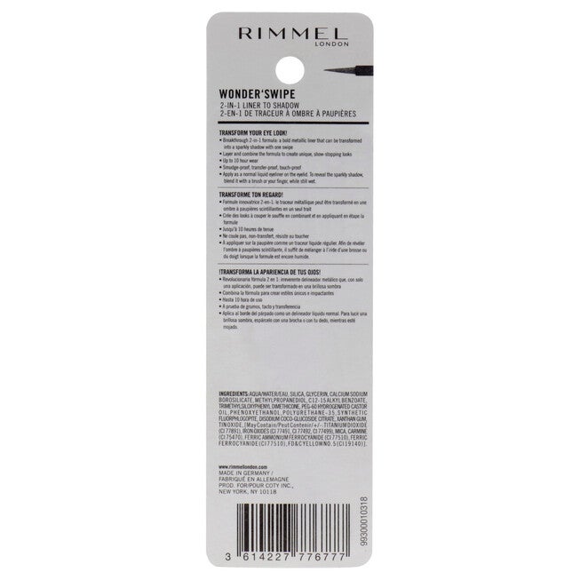 Wonder Swipe 2-in-1 Liner to Shadow - 012 Kha-Ching by Rimmel London for Women - 0.058 oz Eyeliner, See Description, alternate image number 2