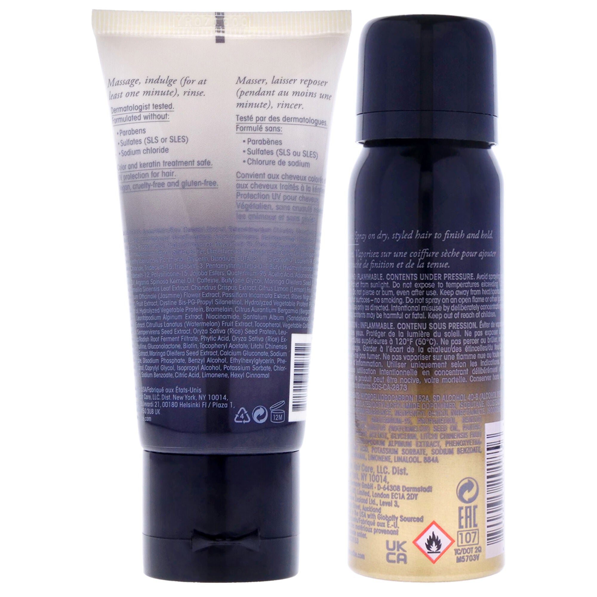 Impermeable Anti-Humidity Spray and Gold Lust Repair and Restore Conditioner Kit by Oribe for Unisex - 2 Pc Kit 2.1oz Hair Spray, 1.7oz Conditioner, Multi, alternate image number 1