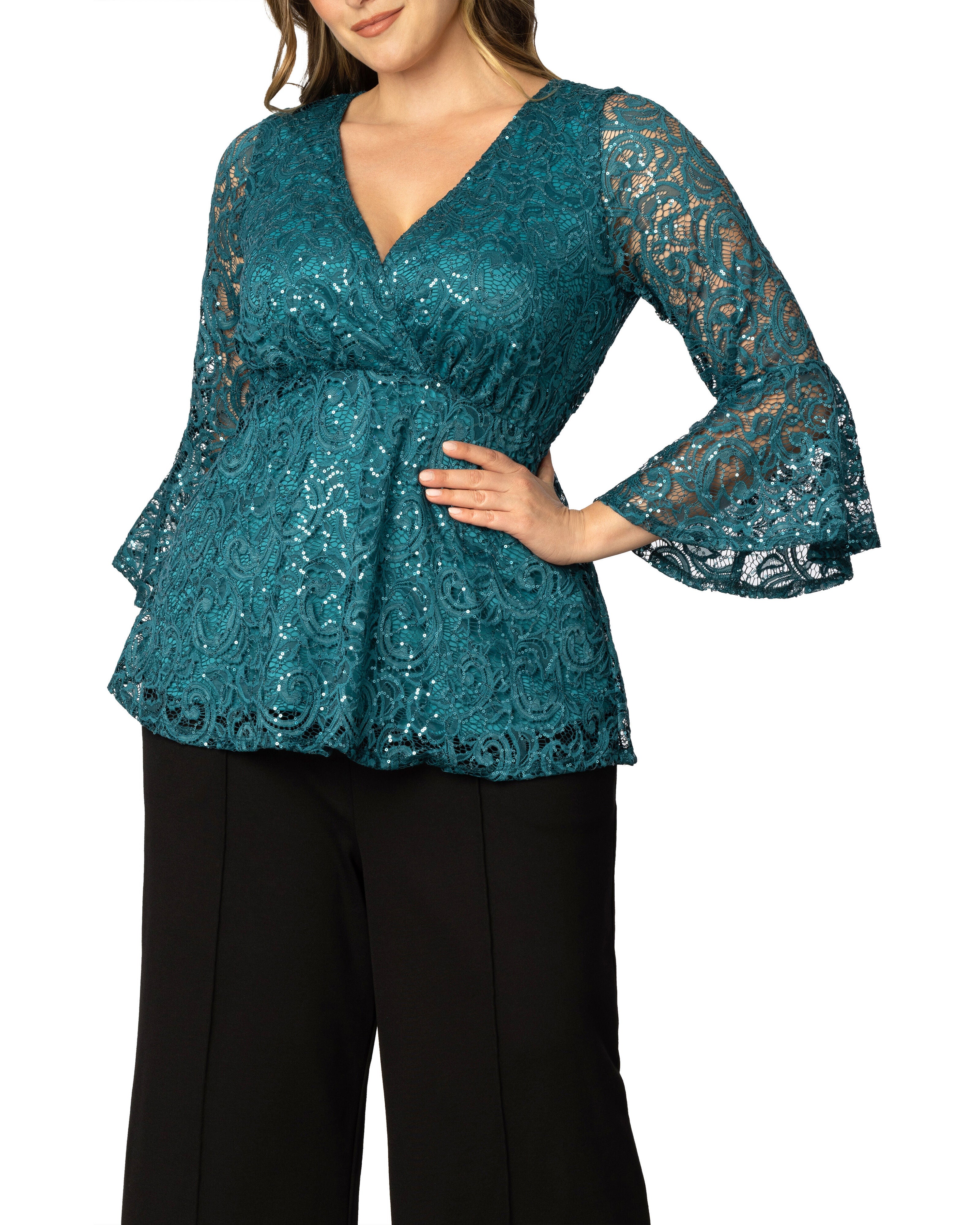 Suzie Bell Sleeve Top in Glowing Saffron
