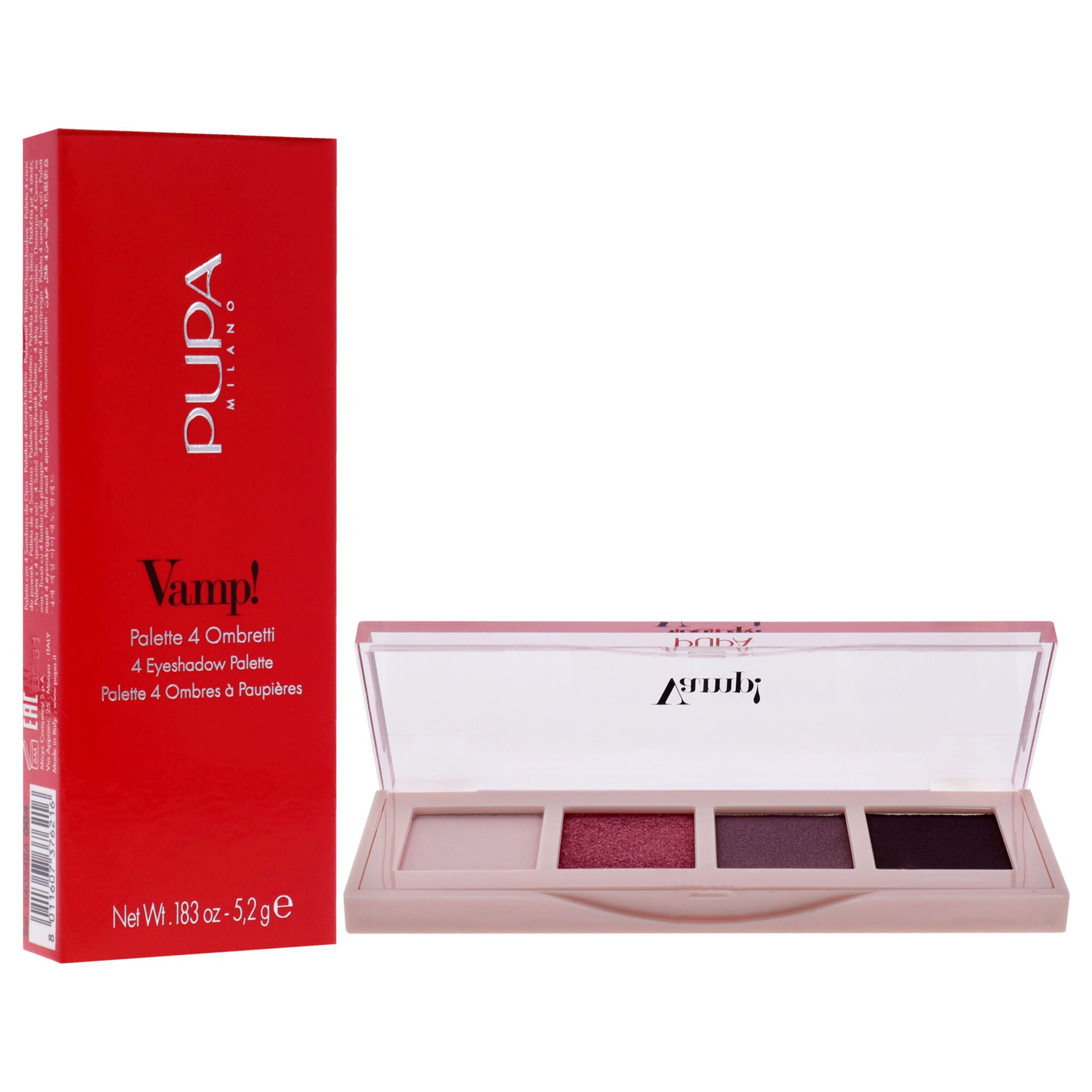Vamp! 4 Eyeshadow Palette - 004 Vibrant Plum by Pupa Milano for Women - 0.183 oz Eye Shadow, , alternate image number 6