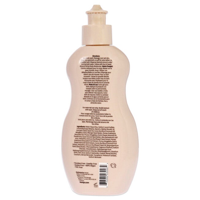 Koa and Sweet Almond Smoothing Herbal Bubble Bath and Body Wash by Hempz for Unisex - 6.7 oz Body Wash, See Description, alternate image number 1