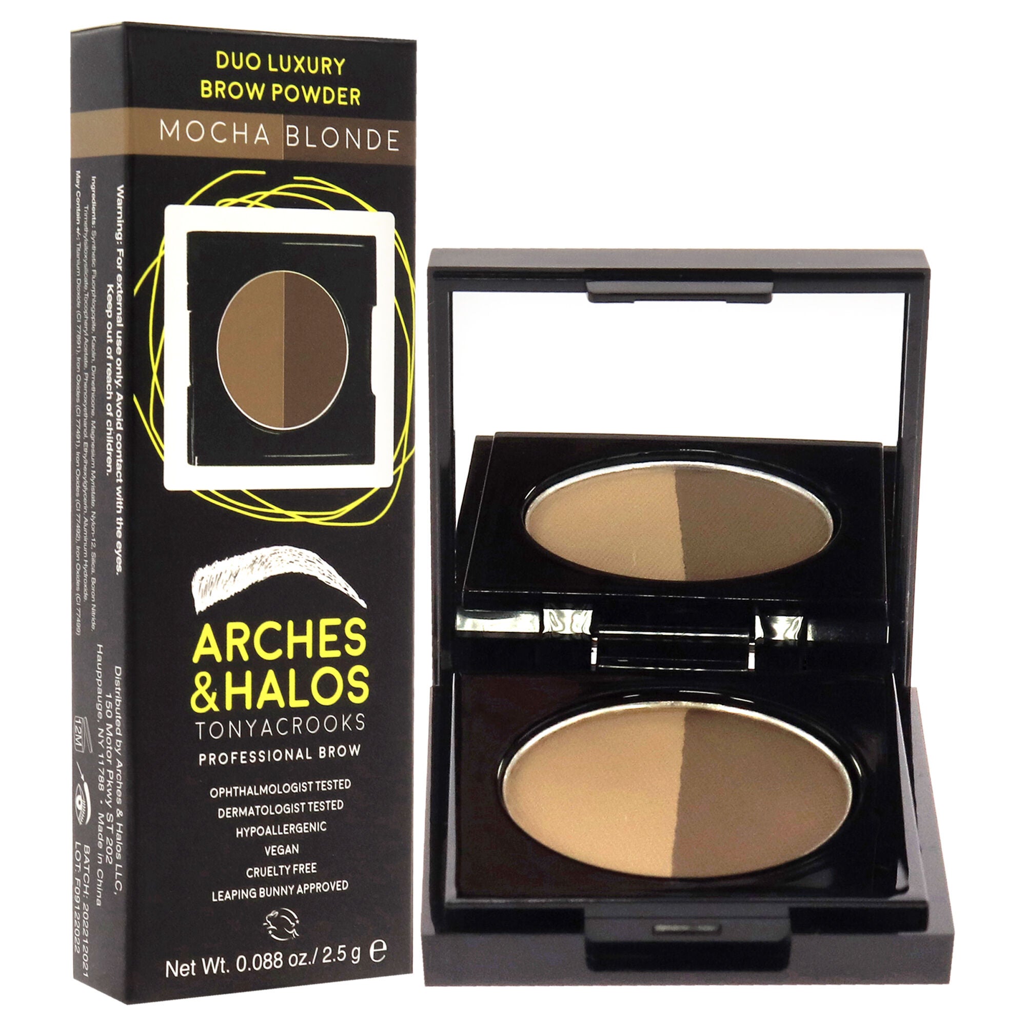 Duo Luxury Brow Powder - Mocha Blonde by Arches and Halos for Women - 0.088 oz Eyebrow, See Description, alternate image number 2