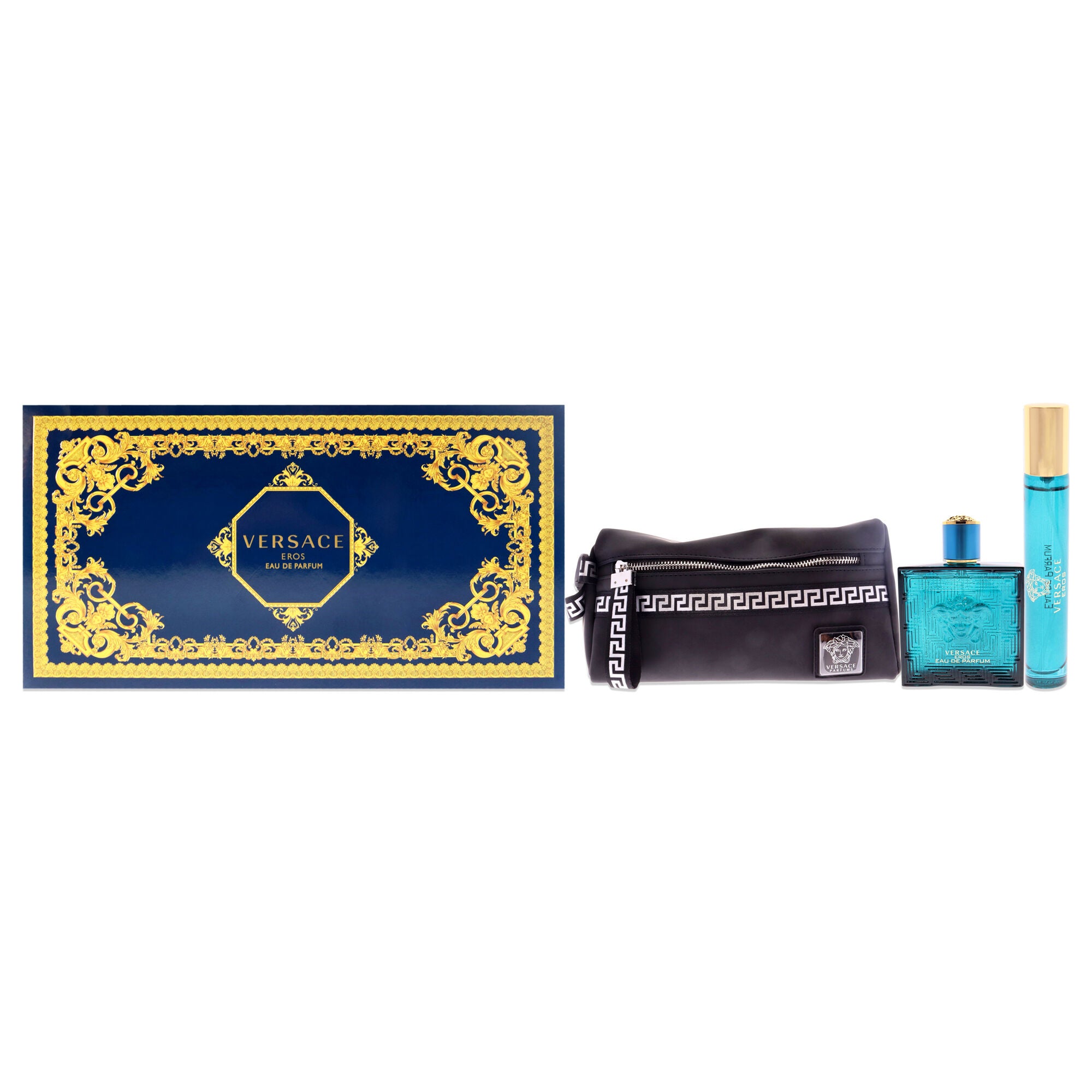 Versace Eros by Versace for Men - 3 Pc Gift Set - 3.4oz EDP Spray, 0.3oz EDP Spray, Pouch, , alternate image number 5