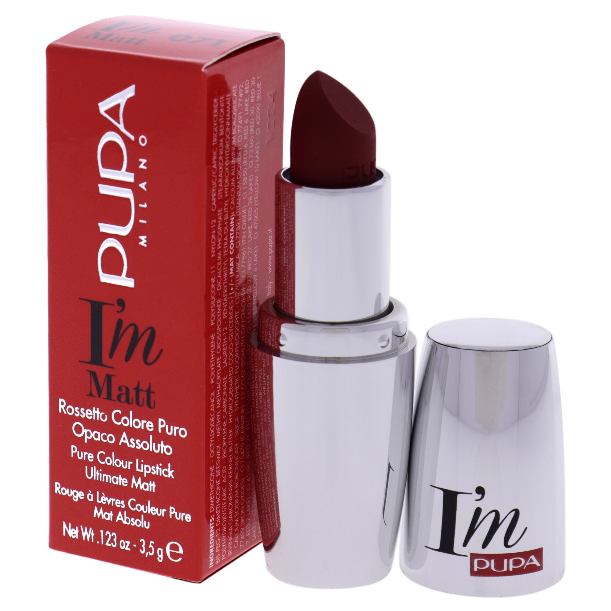 I Am Matt Pure Colour Lipstick - 071 True Red by Pupa Milano for Women - 0.123 oz Lipstick, , alternate image number 7