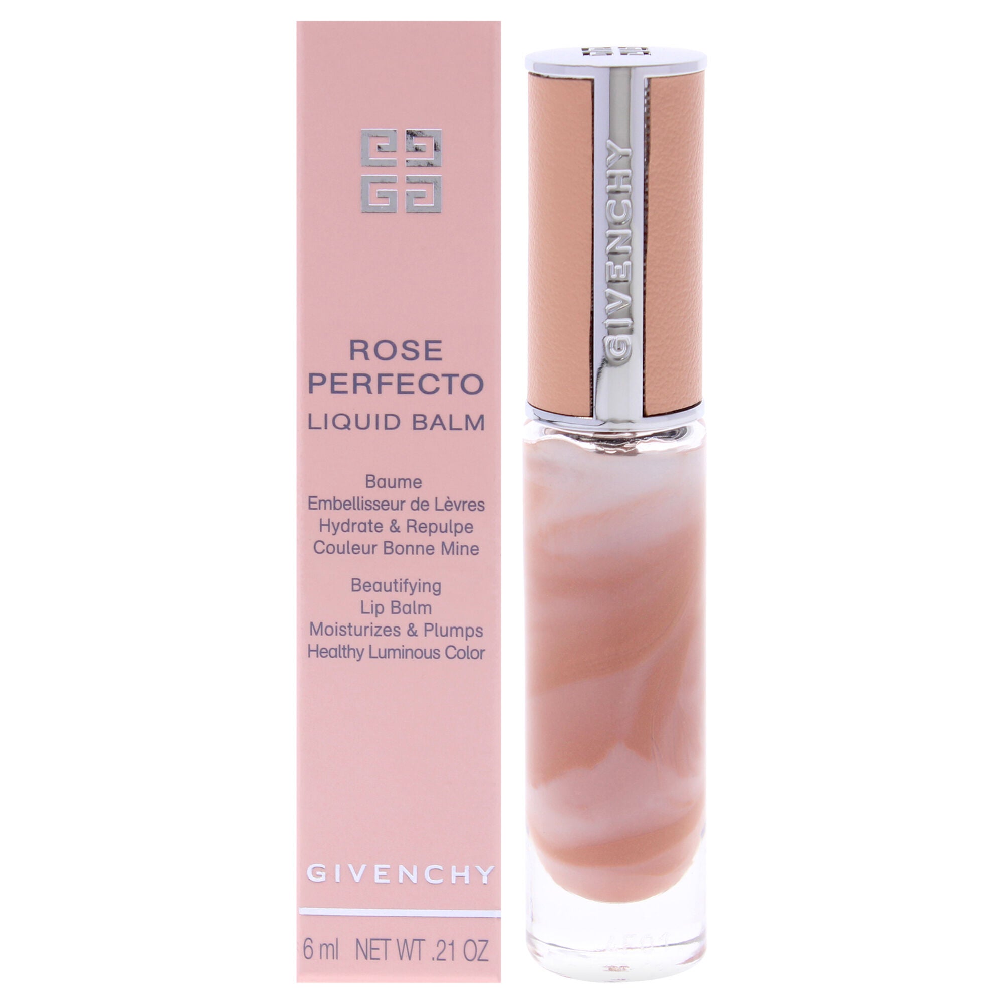 Rose Perfecto Tinted Liquid Lip Balm - N110 Milky Nude by Givenchy for Women - 0.2 oz Lip Balm, See Description, hi-res image number 0