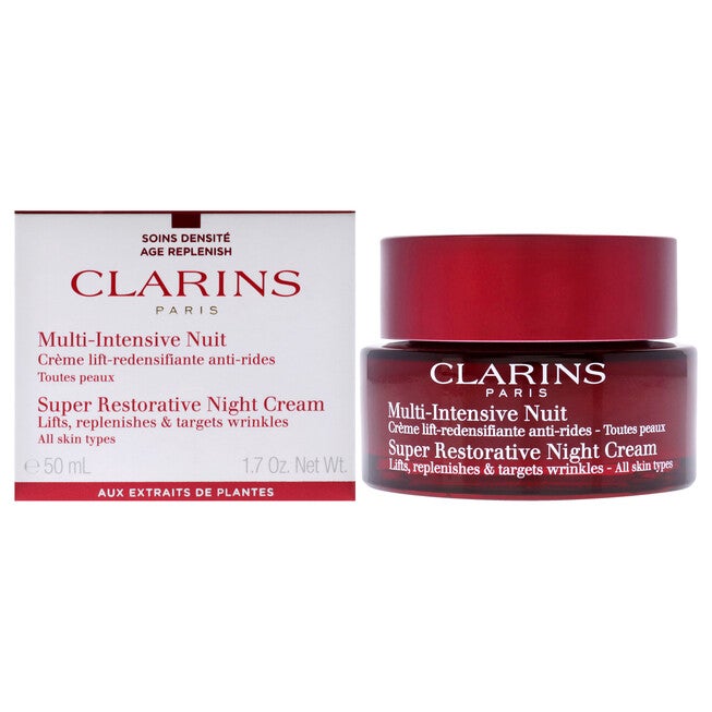 Super Restorative Night Cream - All Skin Types by Clarins for Unisex - 1.7 oz Cream, NA, hi-res image number null
