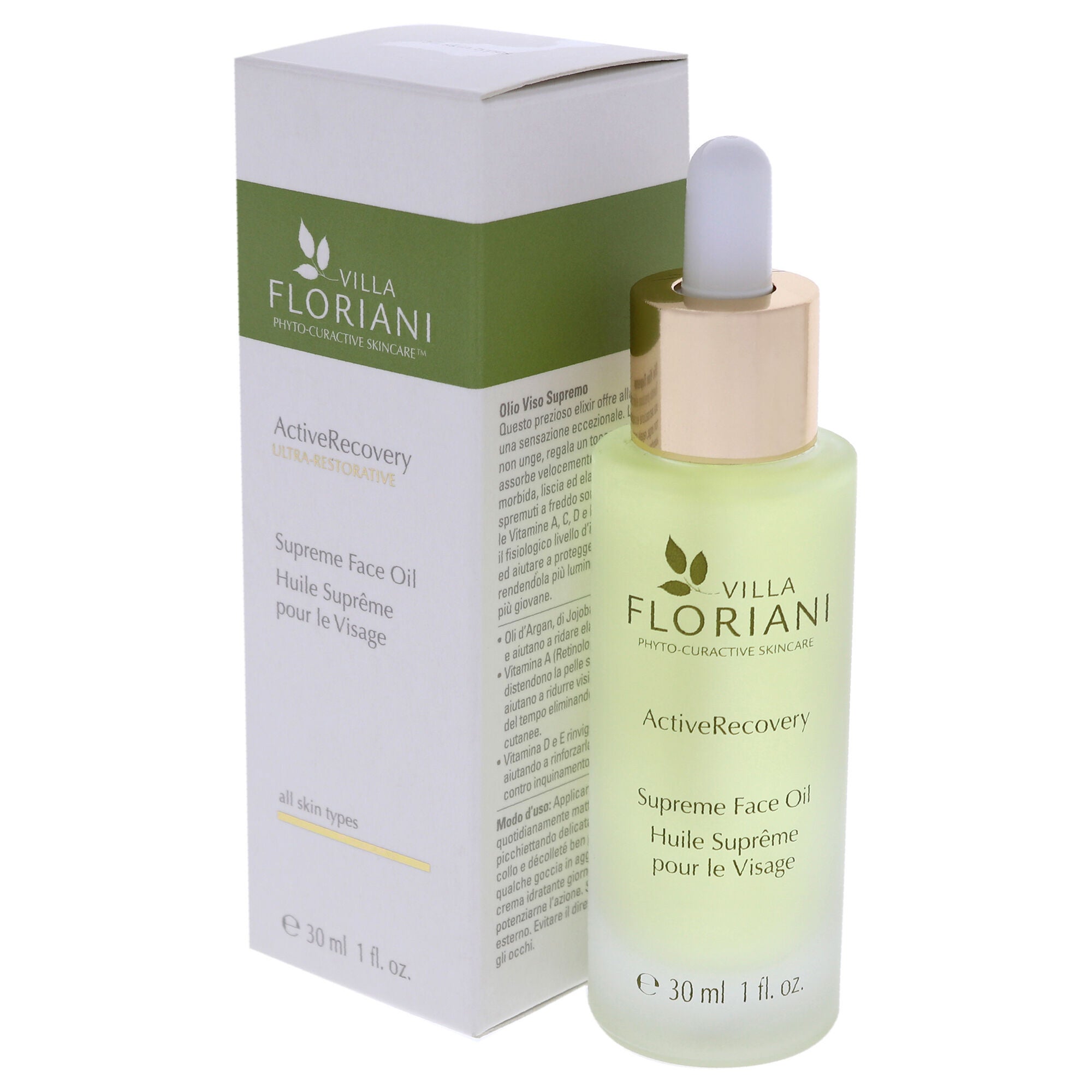 ActiveRecovery Supreme Face Oil by Villa Floriani for Unisex - 1 oz Oil, See Description, alternate image number 3