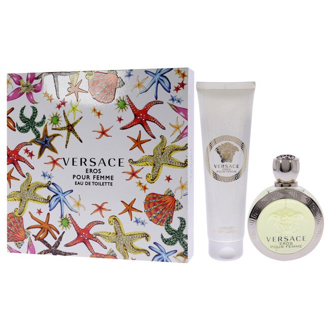 Versace Eros Pour Femme by Versace for Women - 2 Pc Gift Set 3.4oz EDT Spray, 5oz Luxury Body Lotion, NA, alternate image number null
