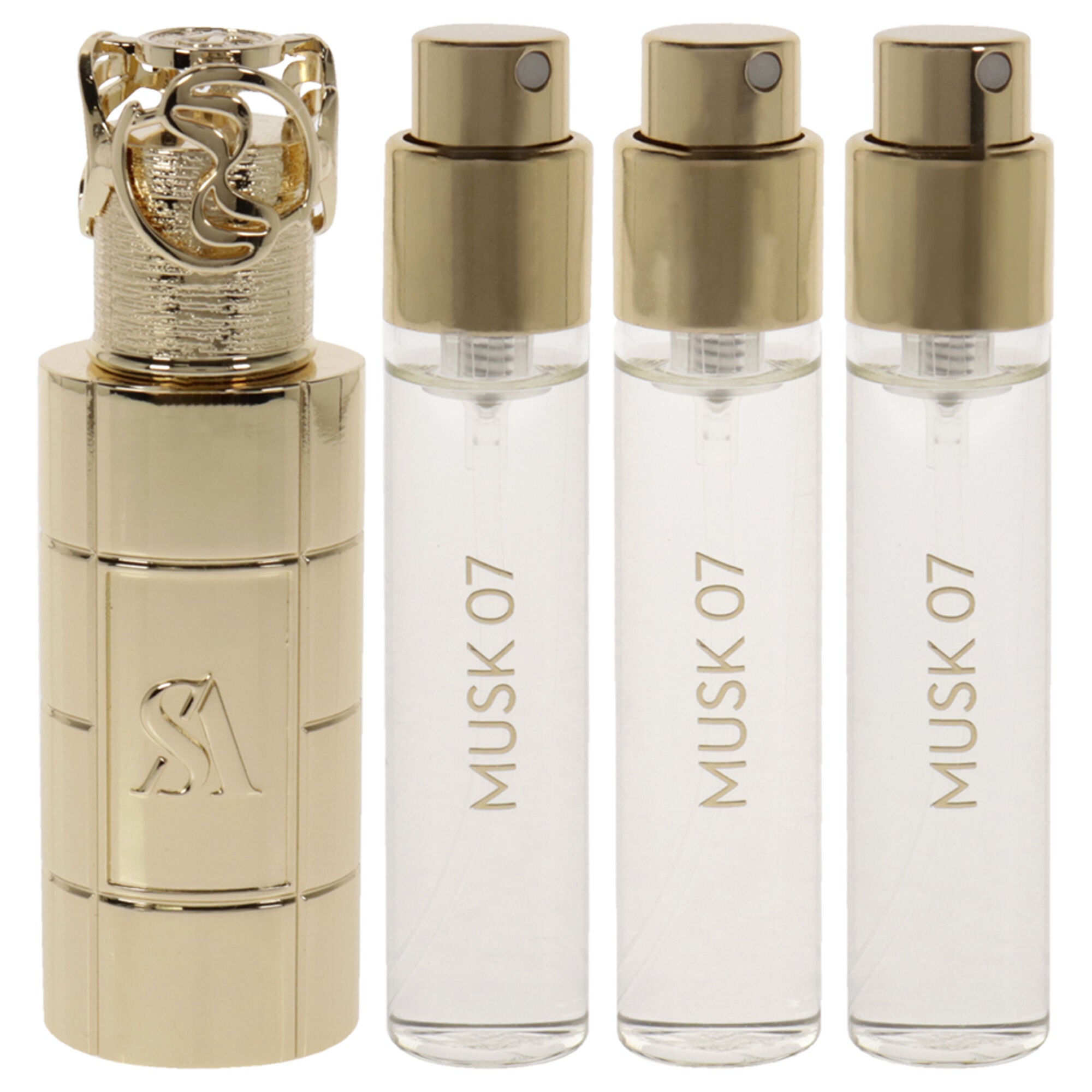 Musk 07 by Swiss Arabian for Unisex - 4 Pc Mini Gift Set 3 x 1oz Perfume Spray, Metal Case, See Description, alternate image number 4