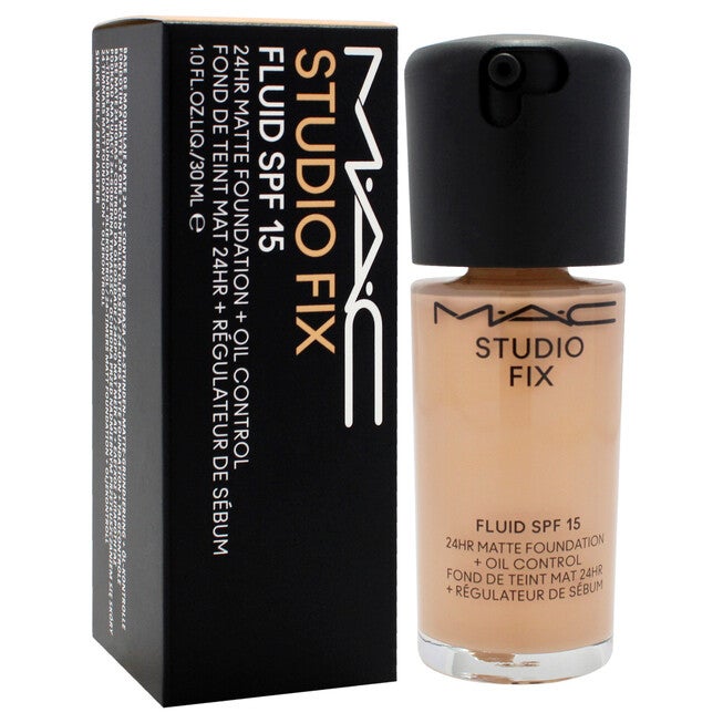 Studio Fix Fluid SPF 15 24Hr Matte Foundation Plus Oil Control - NC27 Beige With Neutral Undertone by MAC for Women - 1 oz Foundation, See Description, alternate image number 2