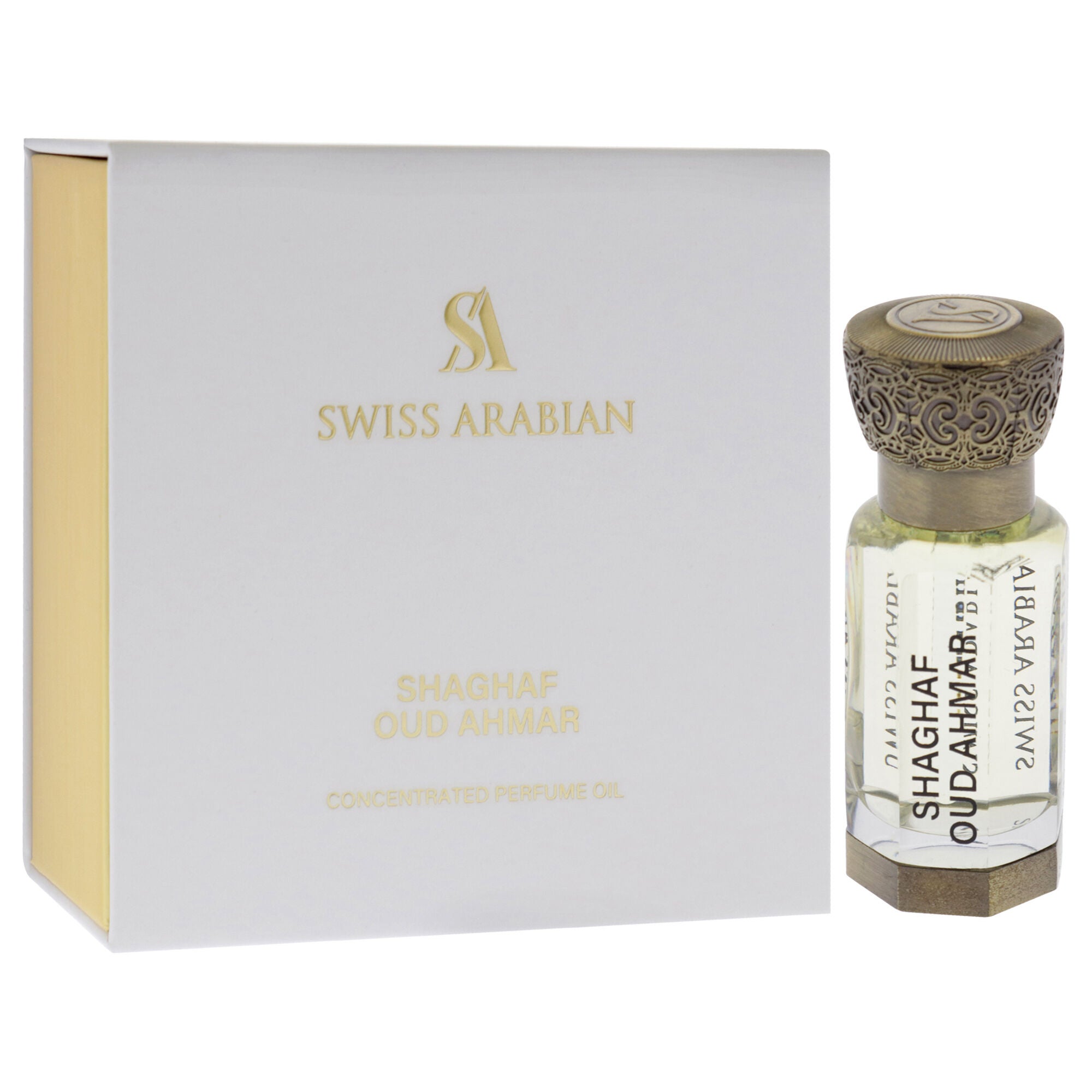 Shaghaf Oud Ahmar by Swiss Arabian for Men - 0.4 oz Perfume Oil (Mini), See Description, alternate image number 1
