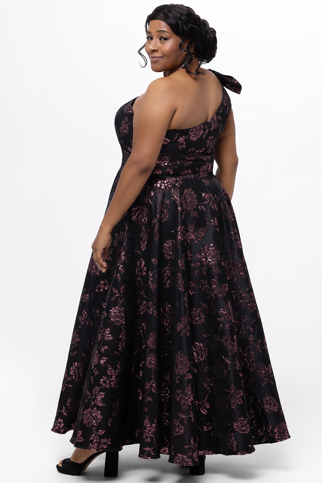 MIDNIGHT BLOOMS MAXI DRESS, RoseBlack / Black, alternate image number 1