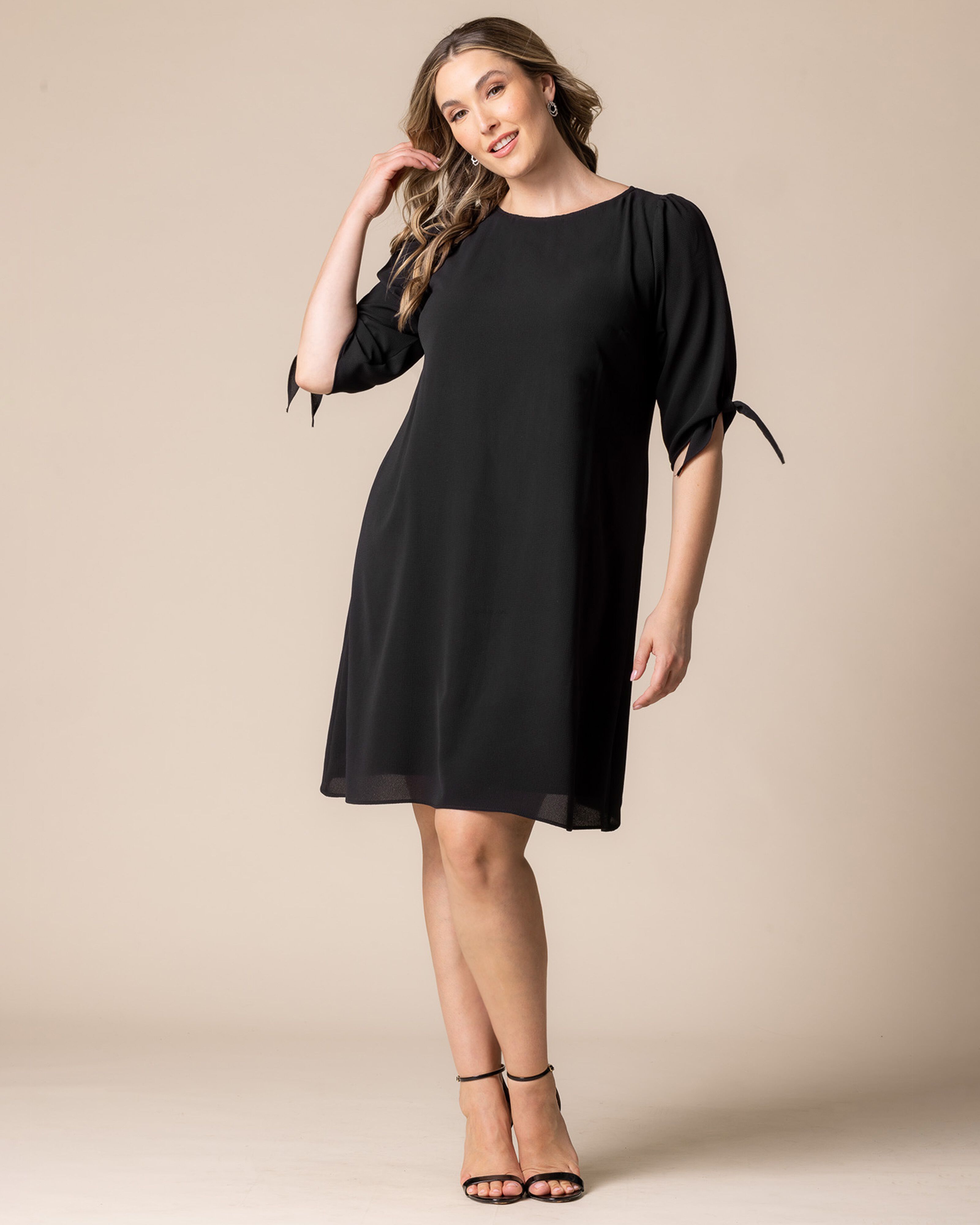 Manhattan Shift Dress, BLACK NOIR / Black, alternate image number 4