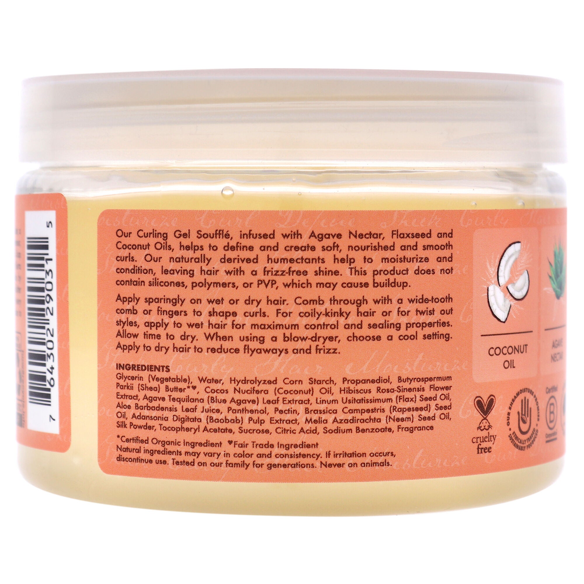 Coconut Hibiscus Curling Gel Souffle by Shea Moisture for Unisex - 12 oz Gel, , alternate image number 3