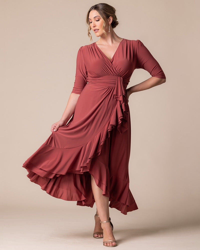 Veronica Ruffled Evening Gown Woman Within