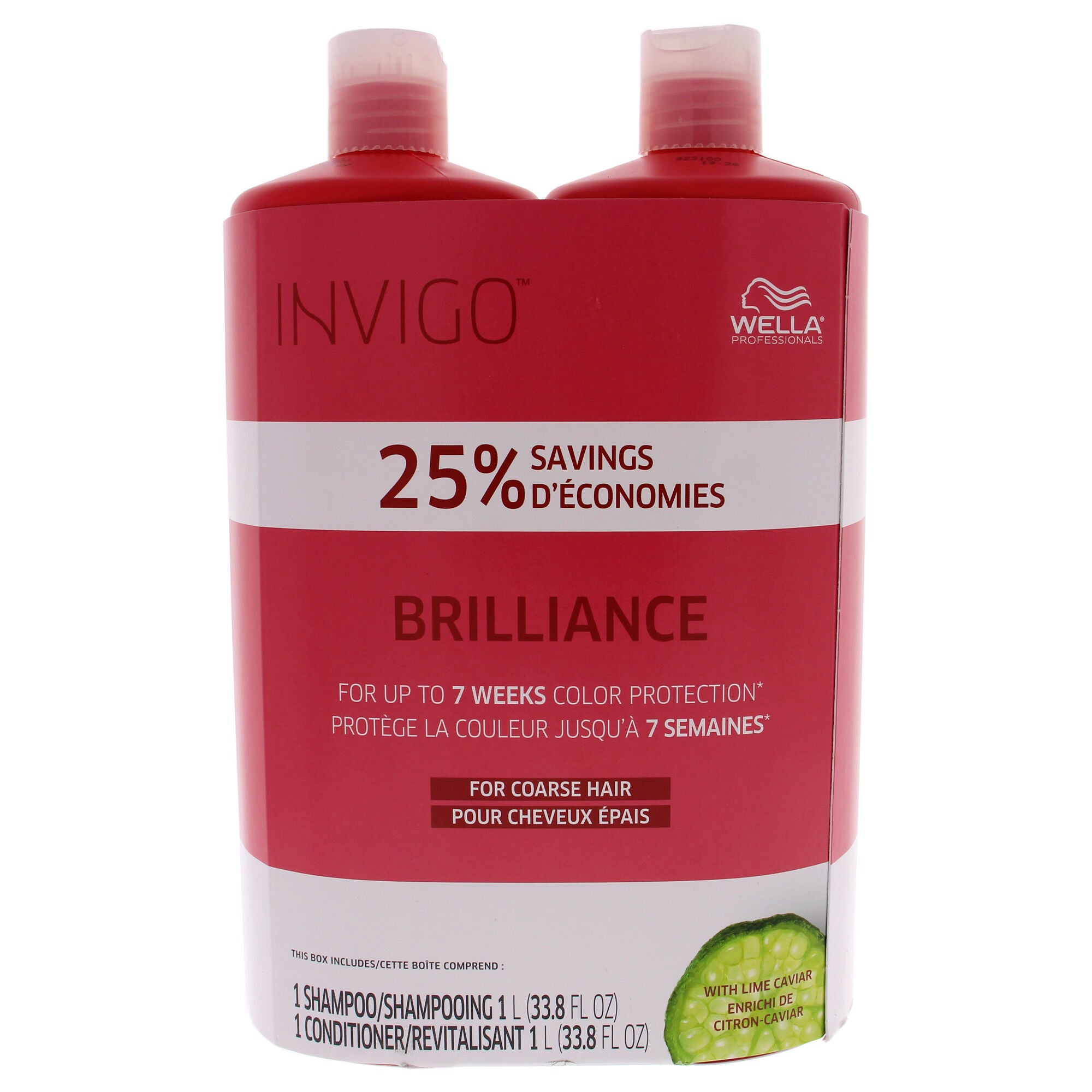 Brilliance Shampoo and Conditioner For Coarse Colored Hair Duo by Wella for Unisex - 2 X 33.8 oz Shampoo, Conditioner, See Description, hi-res image number 0