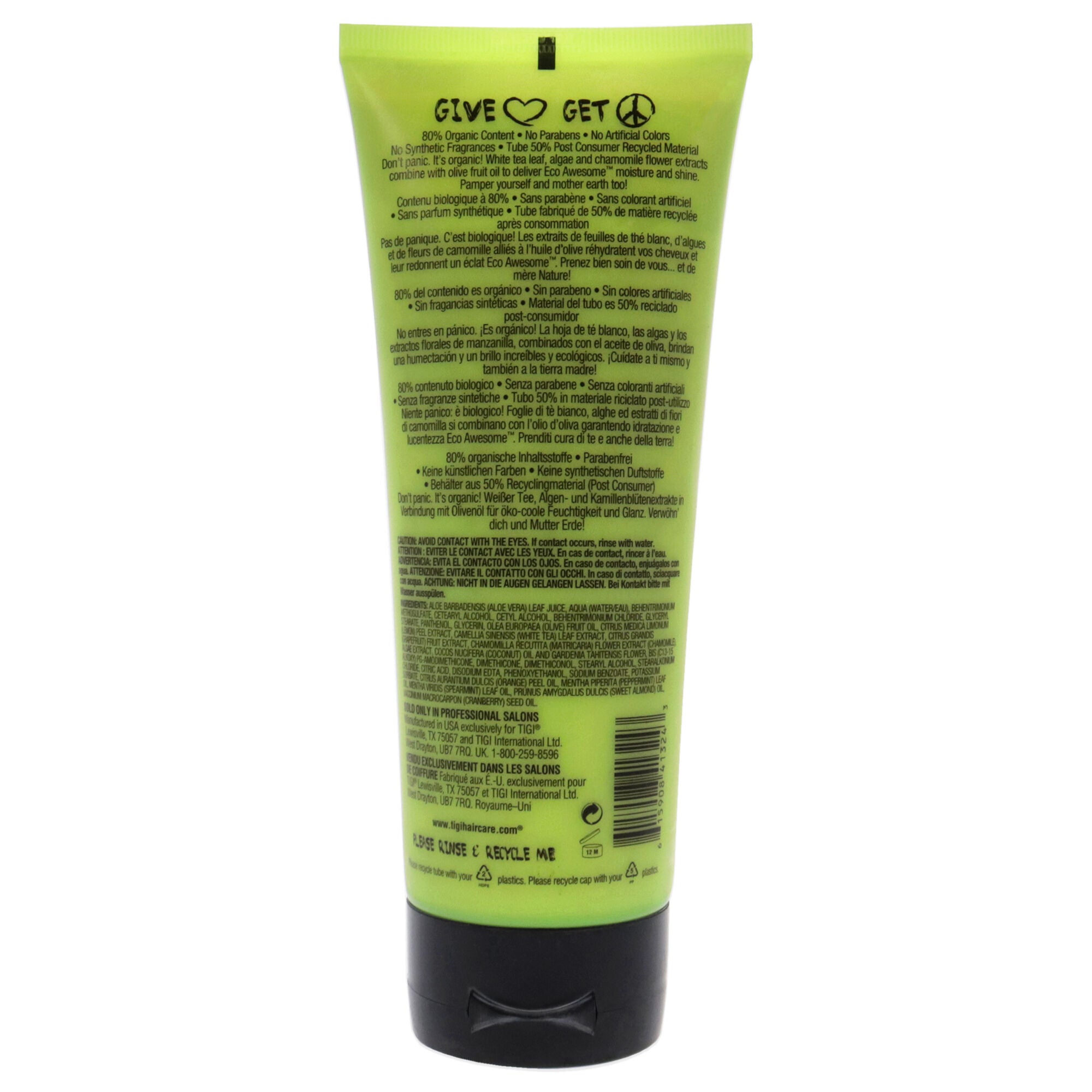 Love Peace and the Planet Eco Awesome Moisturizing Conditioner by TIGI for Unisex - 6.76 oz Conditioner, See Description, alternate image number 1