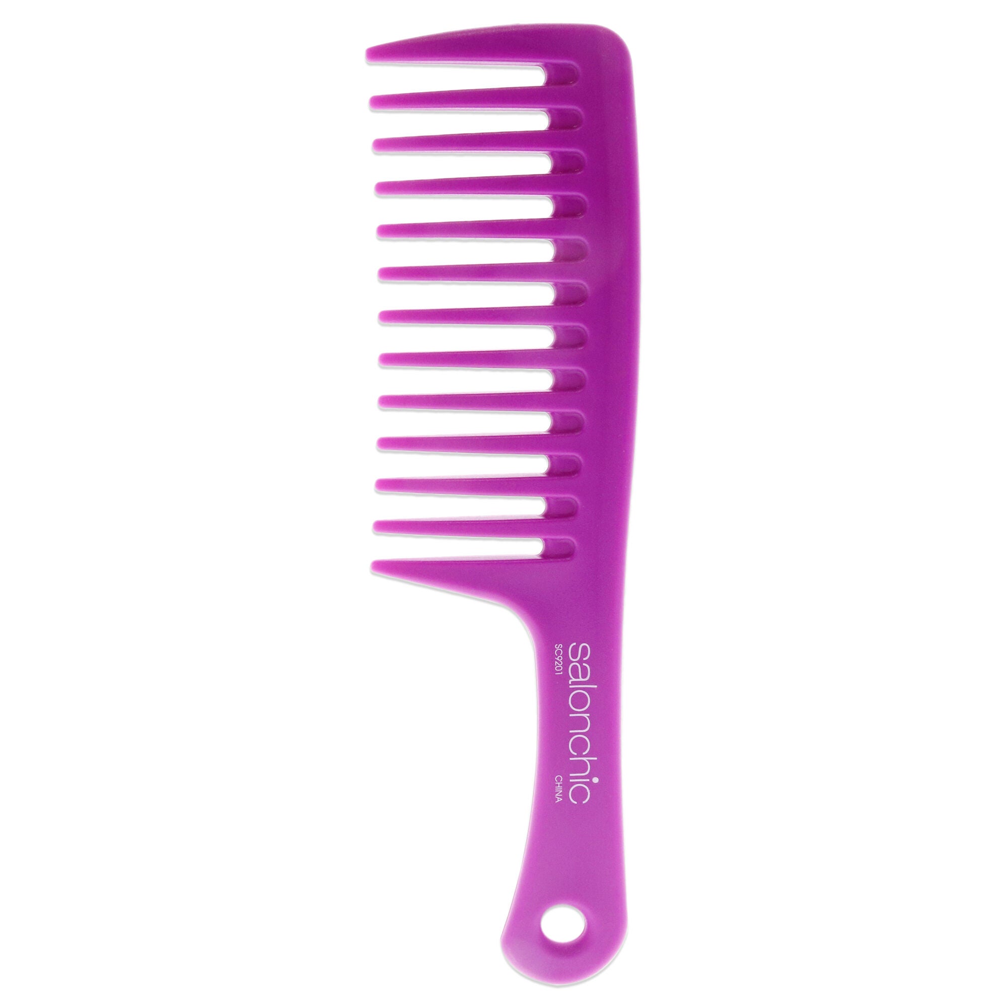 Detangler Shampoo Comb 9.5 - Bright Pink by SalonChic for Unisex - 1 Pc Comb, , alternate image number 2