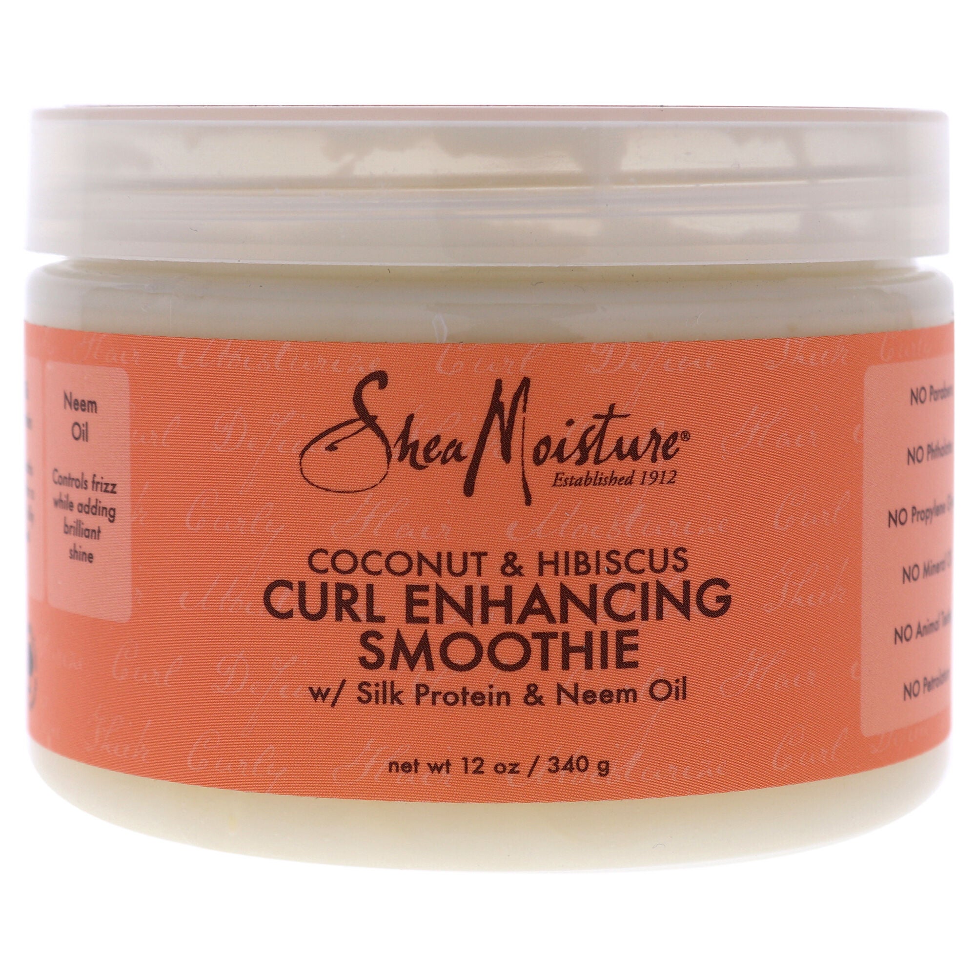 Coconut Hibiscus Curl Enhancing Smoothie by Shea Moisture for Unisex - 12 oz Cream, See Description, hi-res image number 0