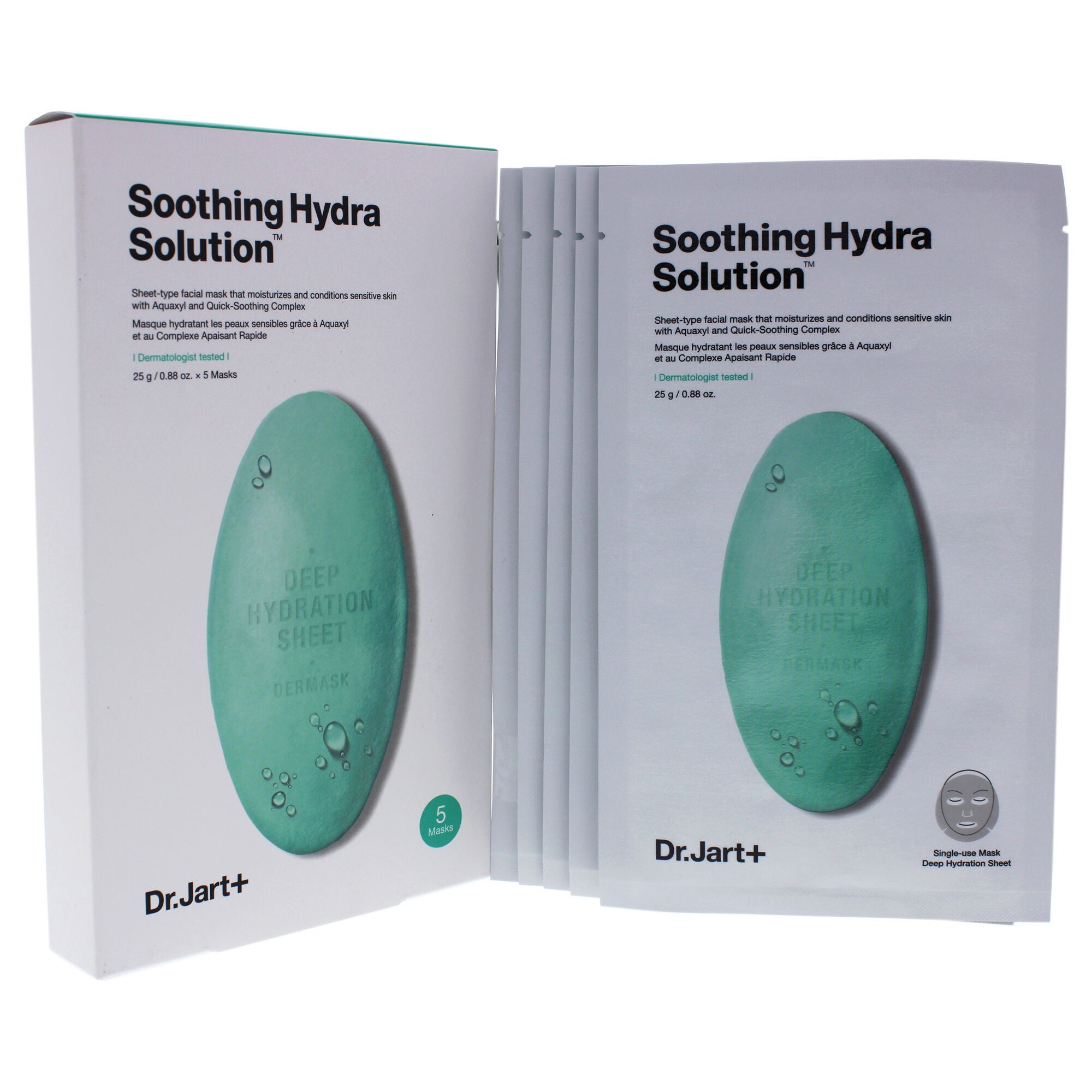 Soothing Hydra Solution Sheet Mask by Dr. Jart+ for Unisex - 5 Pc Mask, See Description, alternate image number 2