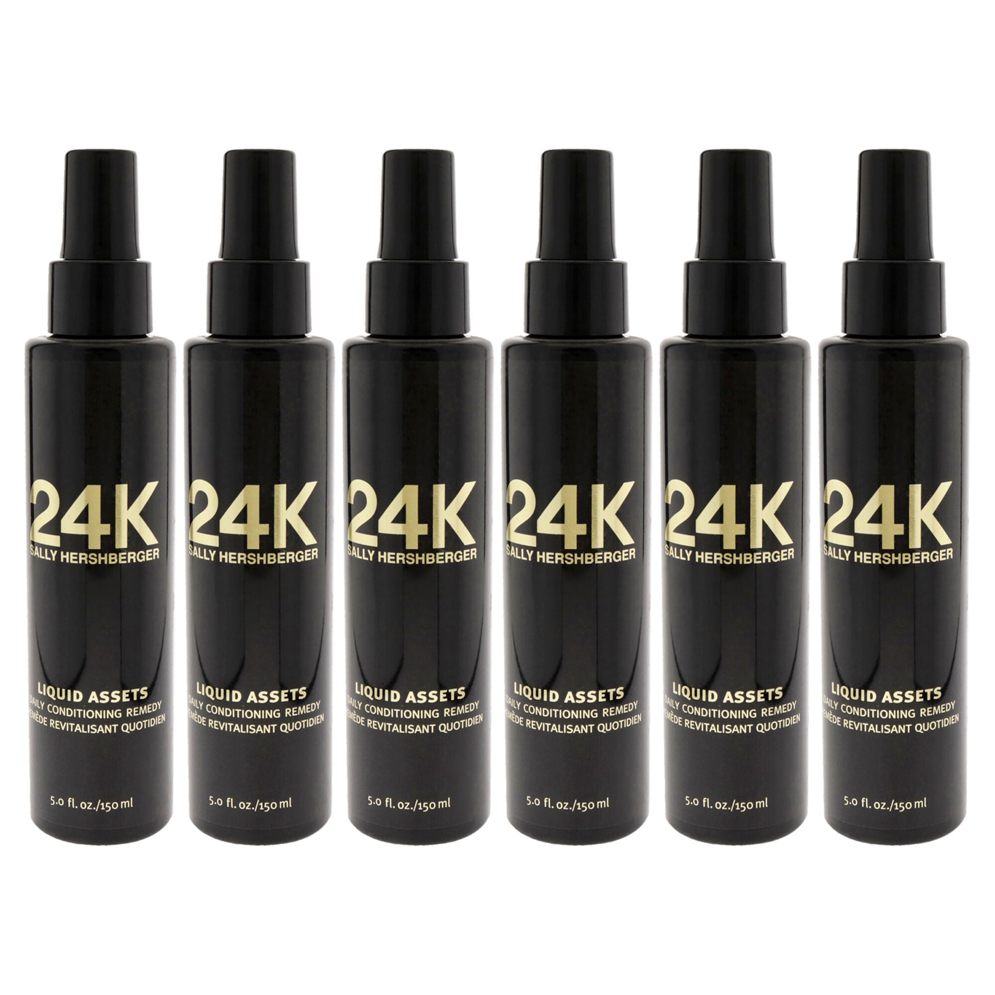 24K Liquid Assets Daily Remedy Conditioning by Sally Hershberger for Unisex - 5 oz Conditioner - Pack of 6, See Description, hi-res image number 0