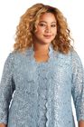 Three-Piece Pant Set with Metallic Lace Detail, , alternate image number null