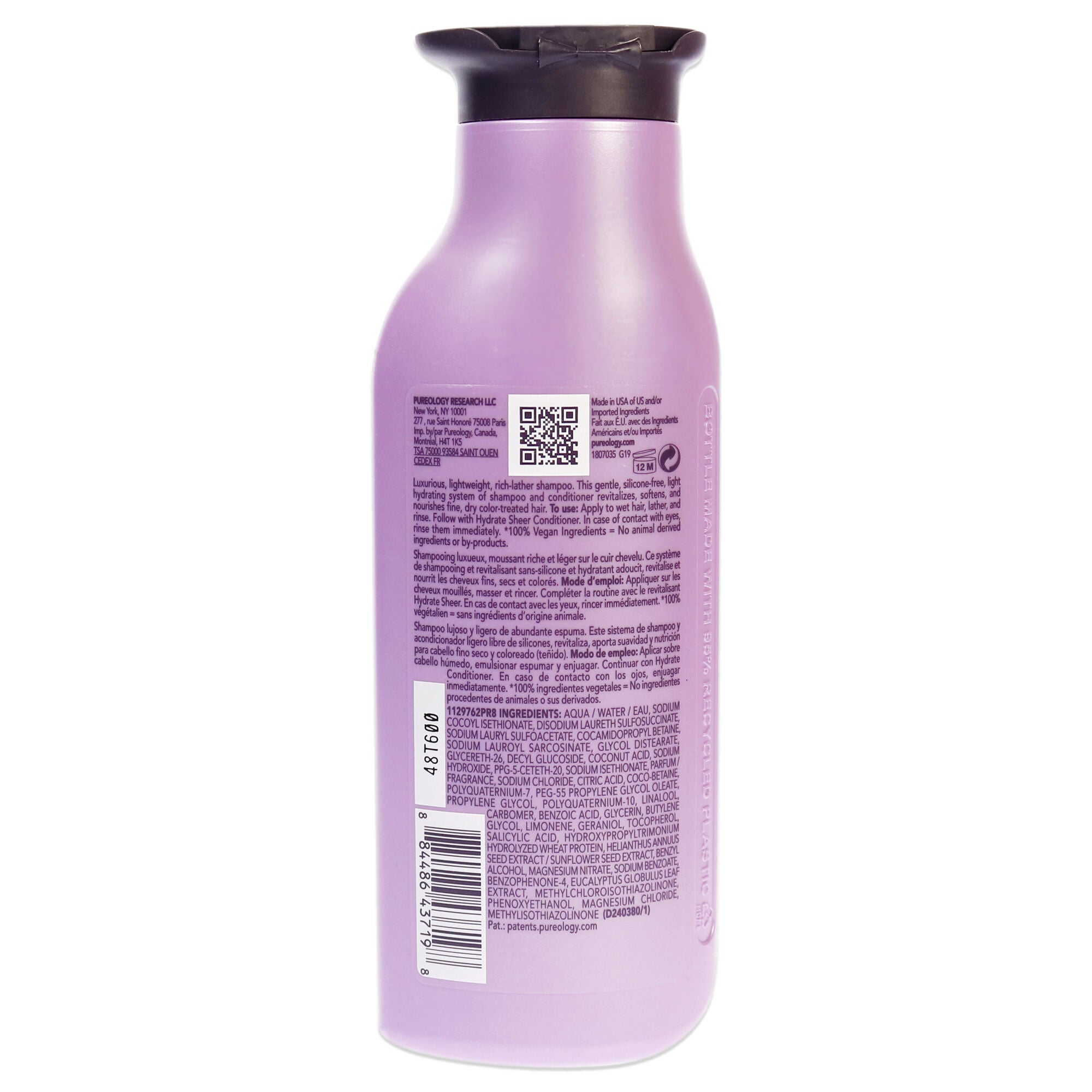 Hydrate Sheer Shampoo by Pureology for Unisex - 9 oz Shampoo, See Description, alternate image number 1