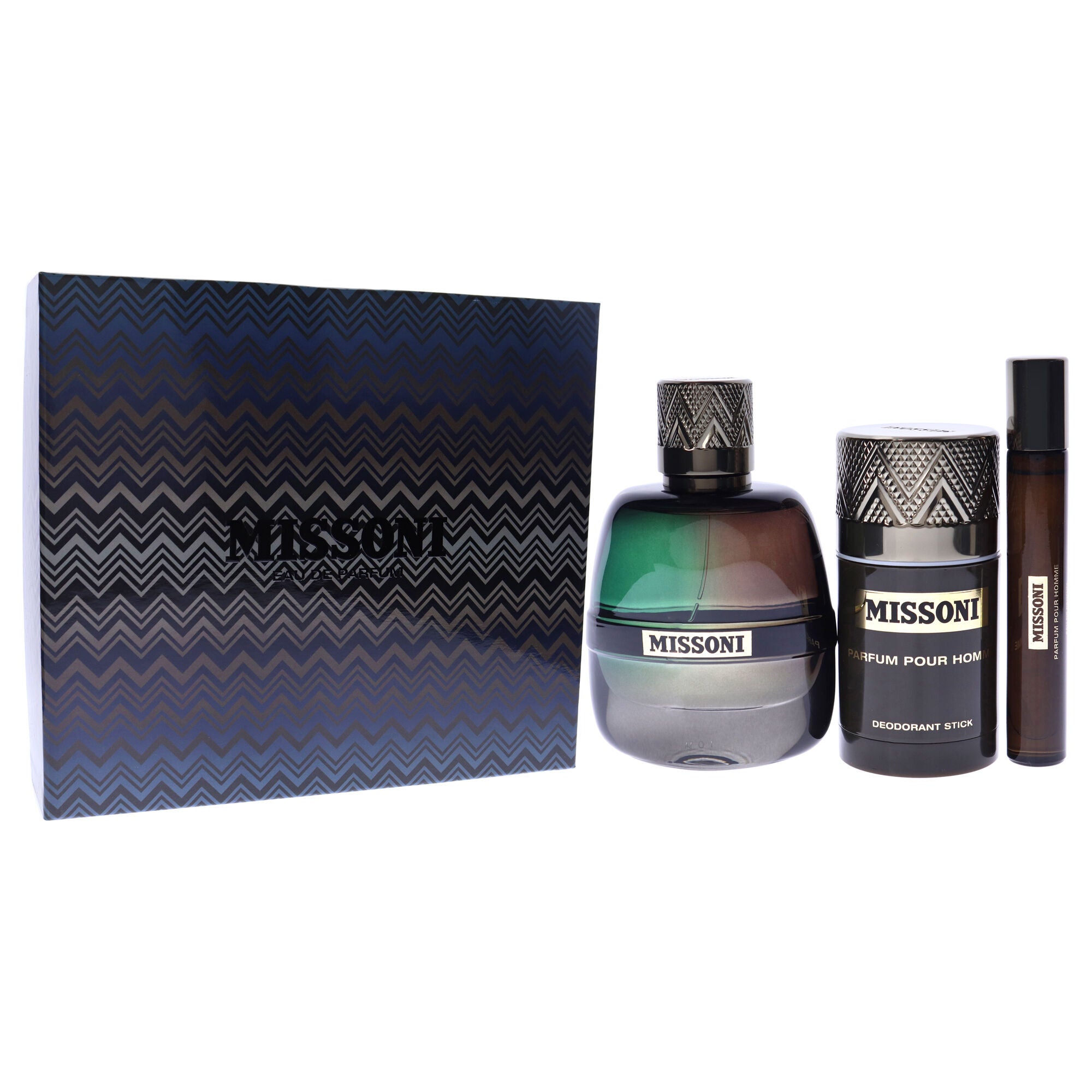 Missoni by Missoni for Men - 3 Pc Gift Set 3.4oz EDP Spray, 0.33oz EDP Spray, 2.5oz Deodorant Stick, See Description, alternate image number 1