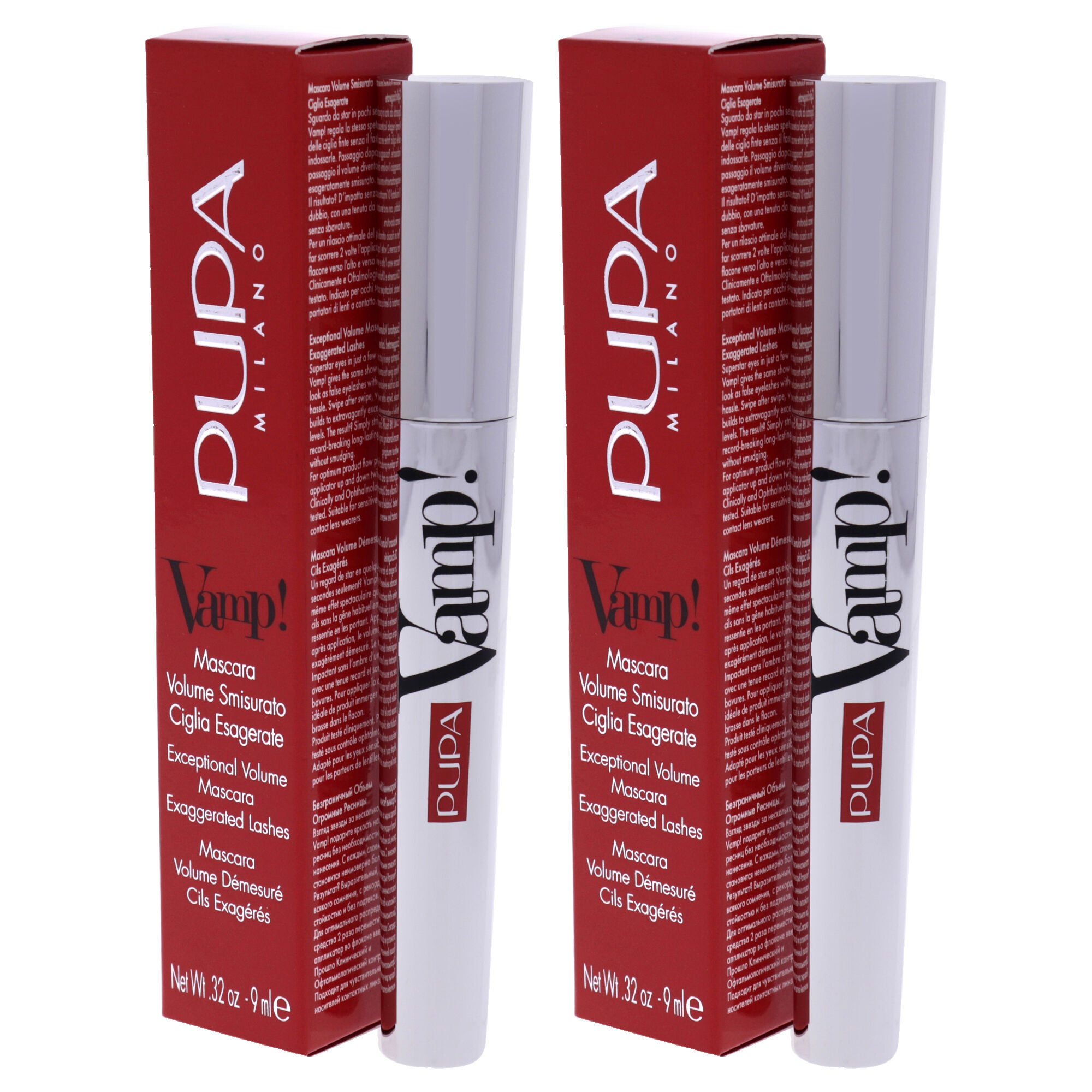 Vamp! Mascara - 200 Chocolate Brown by Pupa Milano for Women - 0.32 oz Mascara - Pack of 2, See Description, alternate image number 2