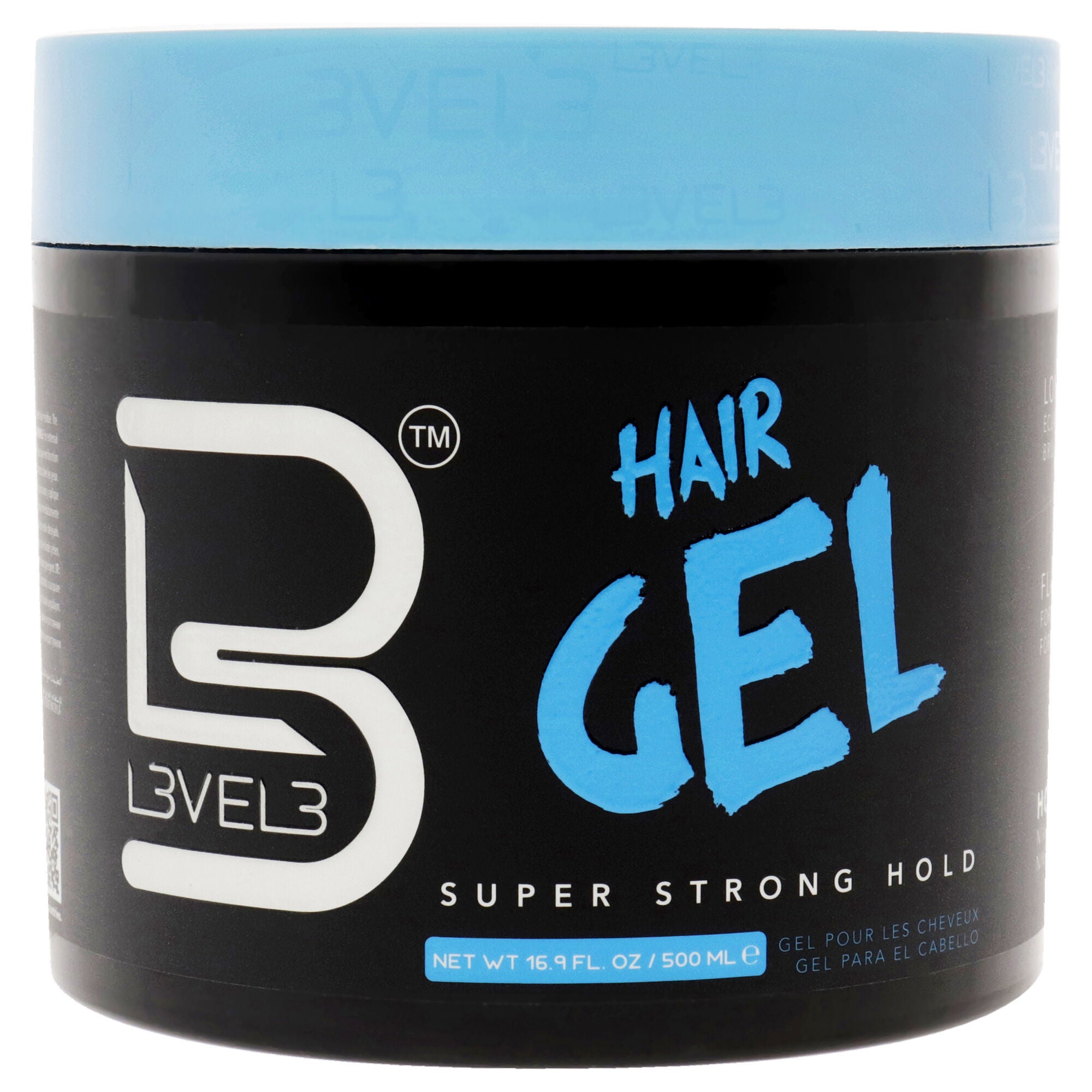 Super Strong Hair Gel by L3VEL3 for Men - 16.9 oz Gel, See Description, hi-res image number 0