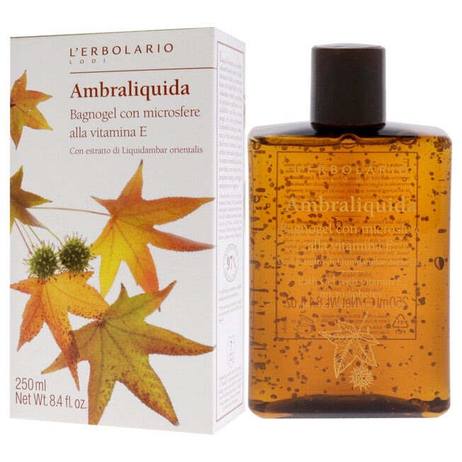 Bath Gel with Vitamin E Micro-Spheres - Ambraliquida by LErbolario for Unisex - 8.4 oz Shower Gel, NA, alternate image number null