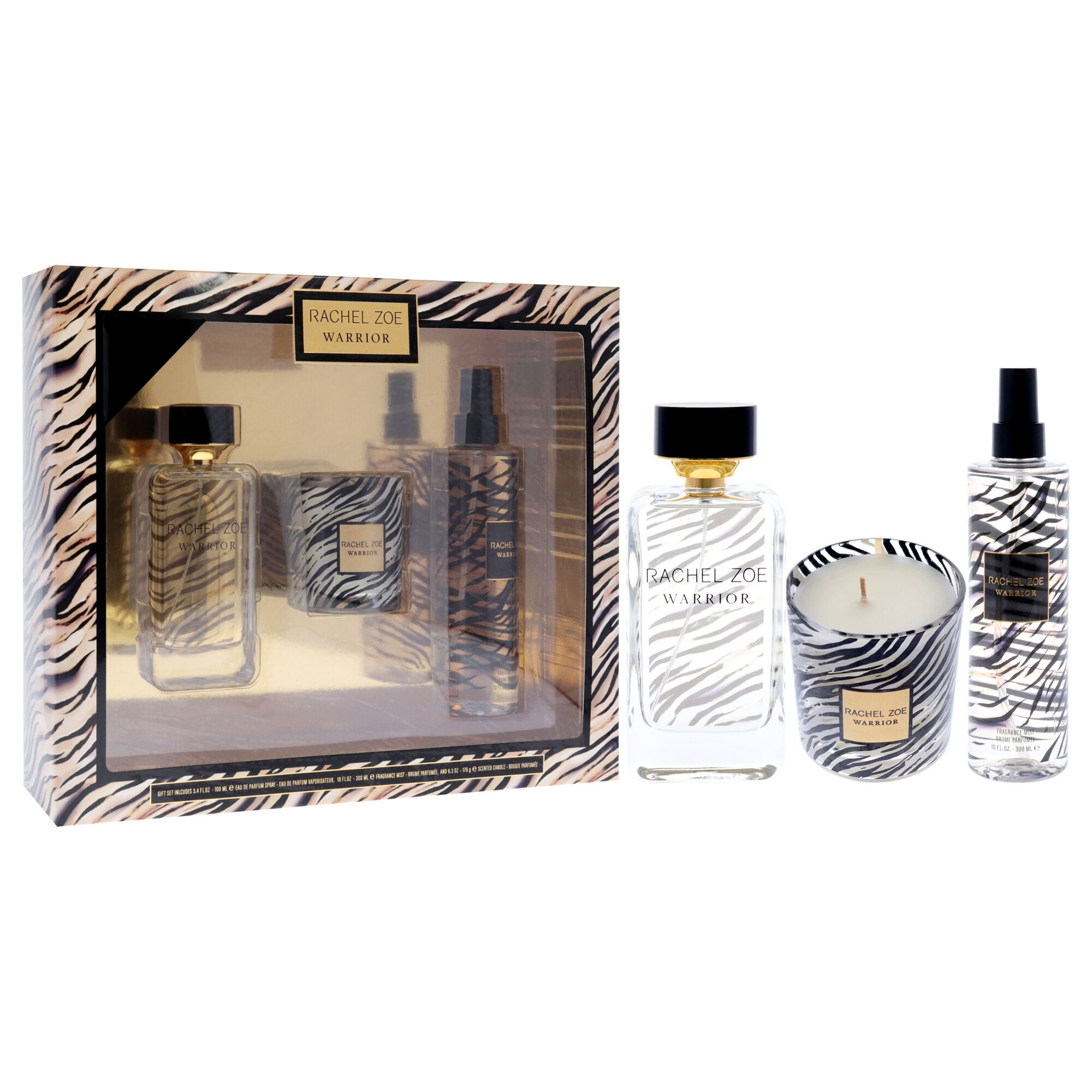 Warrior by Rachel Zoe for Women - 3 Pc 3.4oz EDP Spray, 10oz Fragrance Mist, 6.3oz Candle, See Description, alternate image number 2