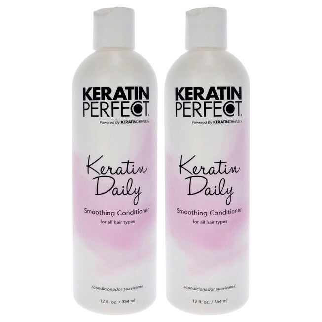 Keratin Daily Conditioner by Keratin Perfect for Unisex - 12 oz Conditioner - Pack of 2, NA, hi-res image number null
