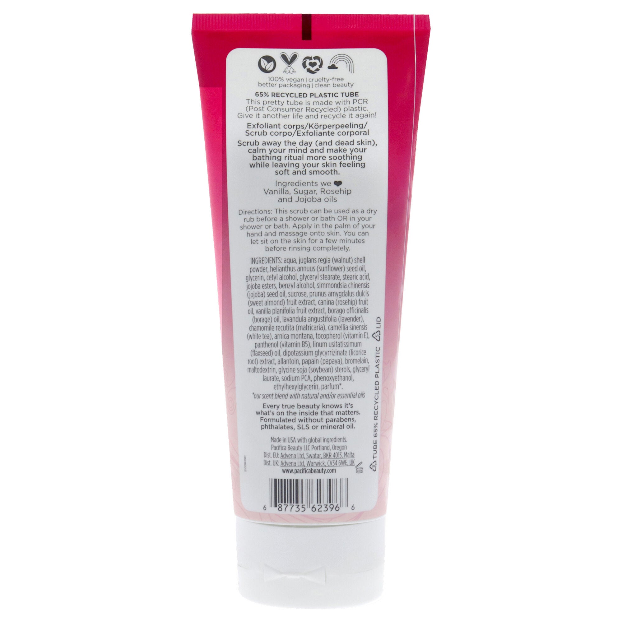 Body Scrub - Island Vanilla by Pacifica for Women - 6 oz Body Scrub, White, alternate image number 1