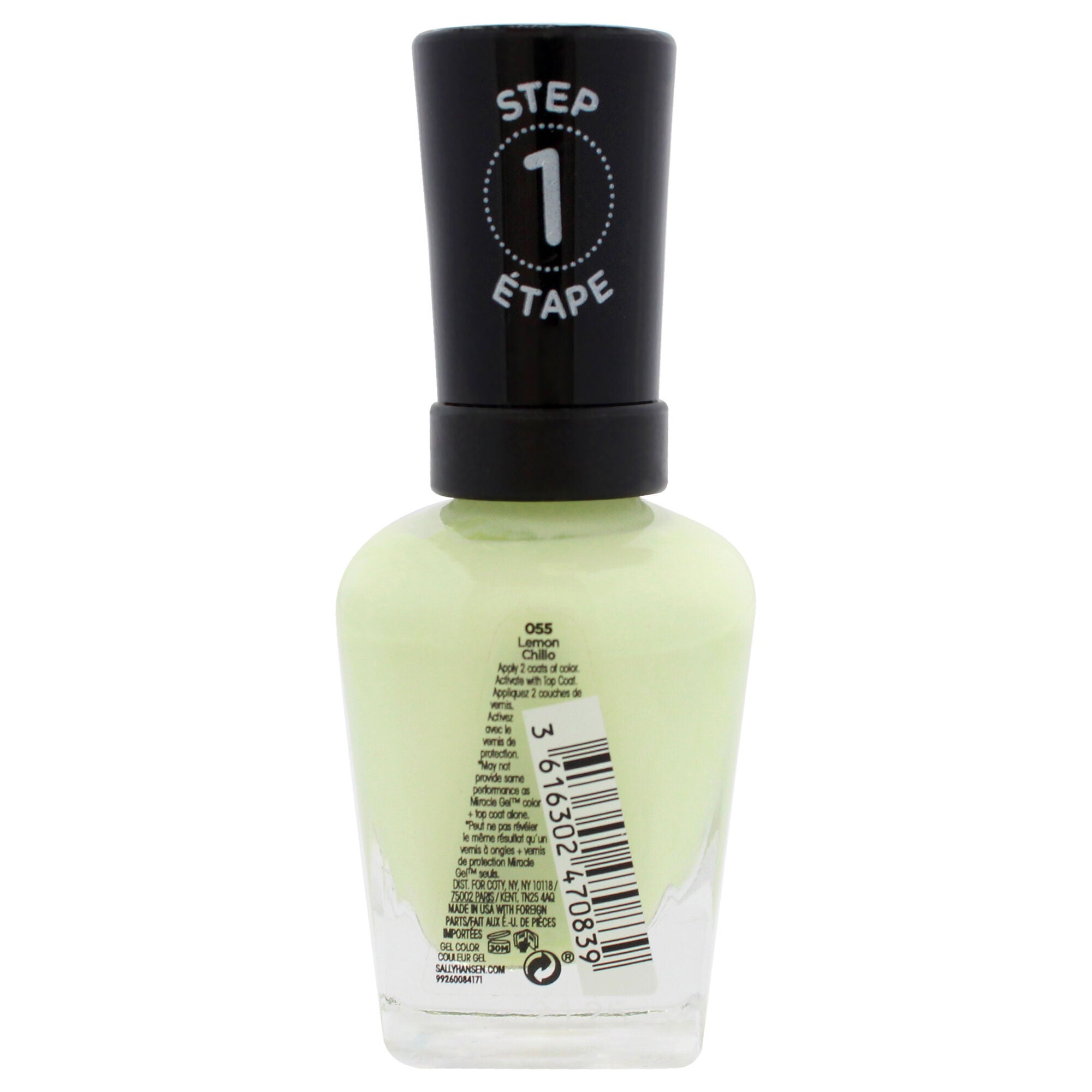 Miracle Gel Neon - 055 Lemon Chillo by Sally Hansen for Women - 0.5 oz Nail Polish, See Description, alternate image number 1