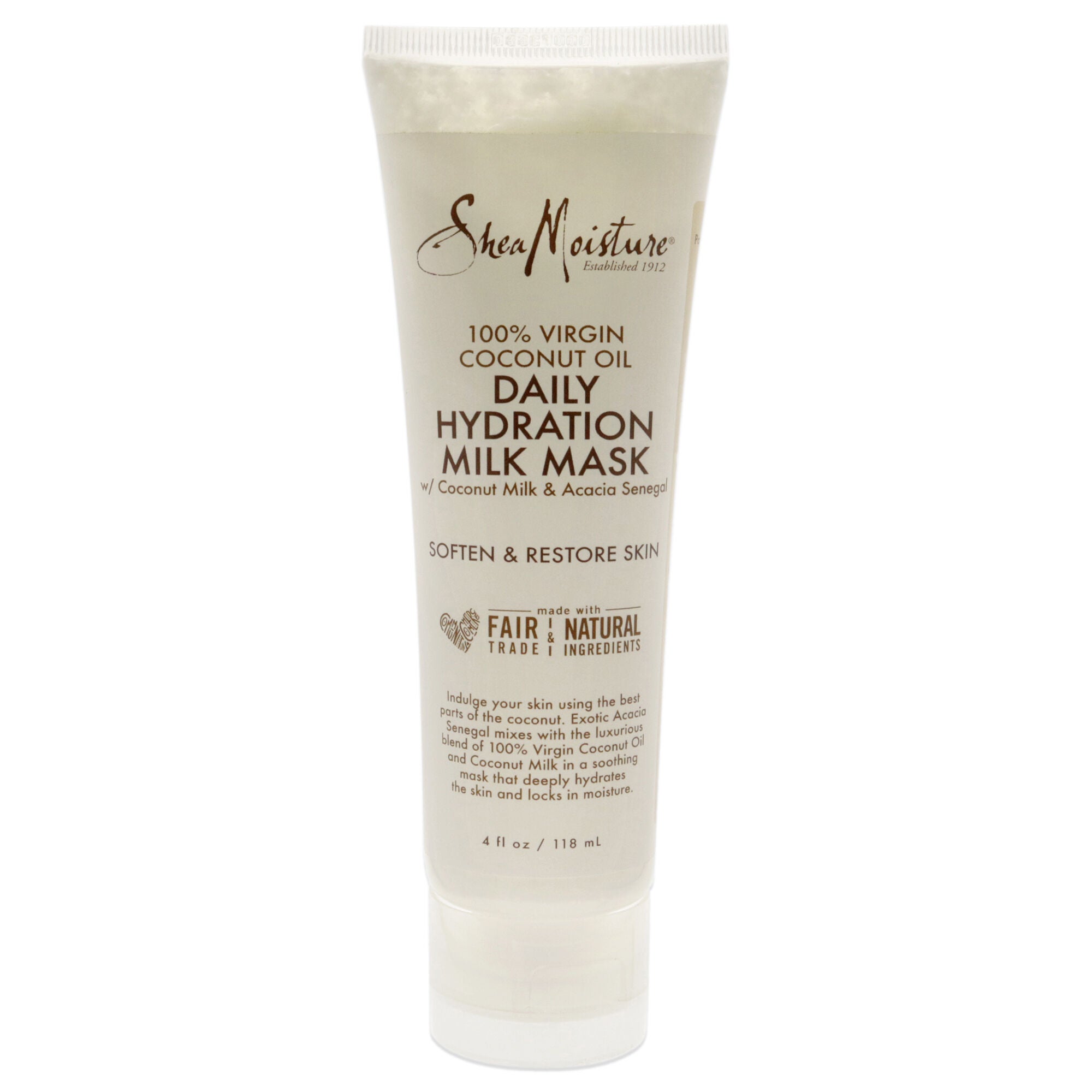 100% Virgin Coconut Oil Daily Hydration Milk Mask by Shea Moisture for Unisex - 4 oz Mask, , alternate image number 3