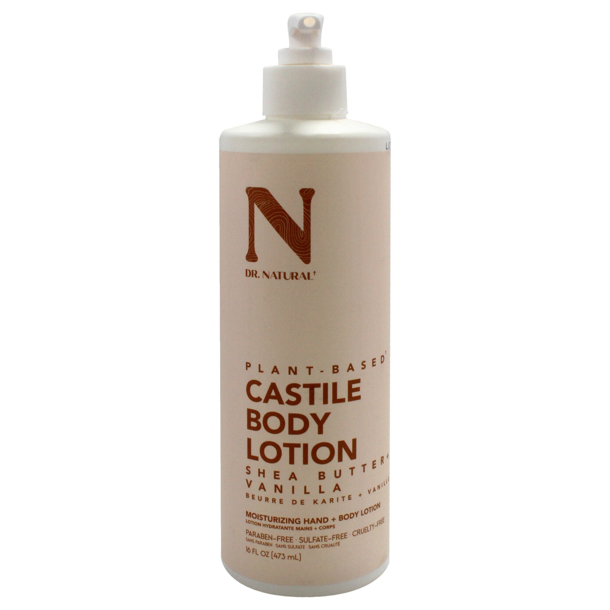 Castile Body Lotion - Shea Butter plus Vanille by Dr. Natural for Unisex - 16 oz Body Lotion, See Description, hi-res image number 0