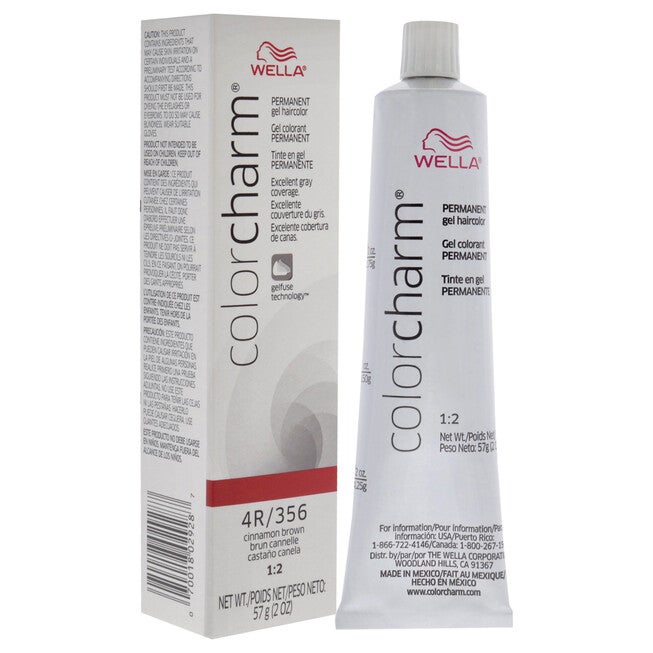 Color Charm Permanent Hair Color Gel - 4R 356 Cinnamon Brown by Wella for Unisex - 2 oz Hair Color, NA, alternate image number null